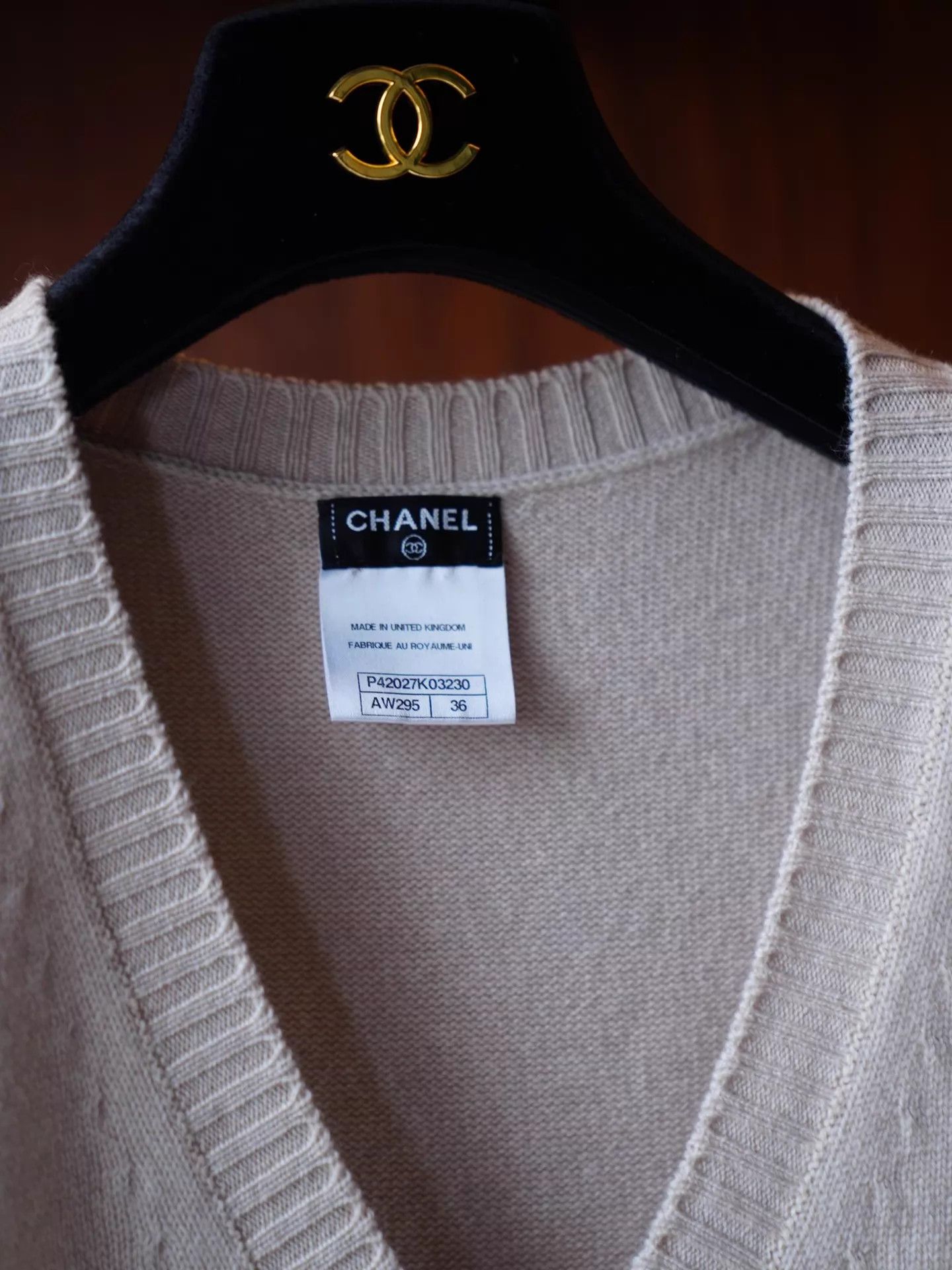 Chanel Chanel CC Buckle Oatmeal Cashmere Vest Dress Size XS / US 0-2 / IT 36-38 - 5 Thumbnail