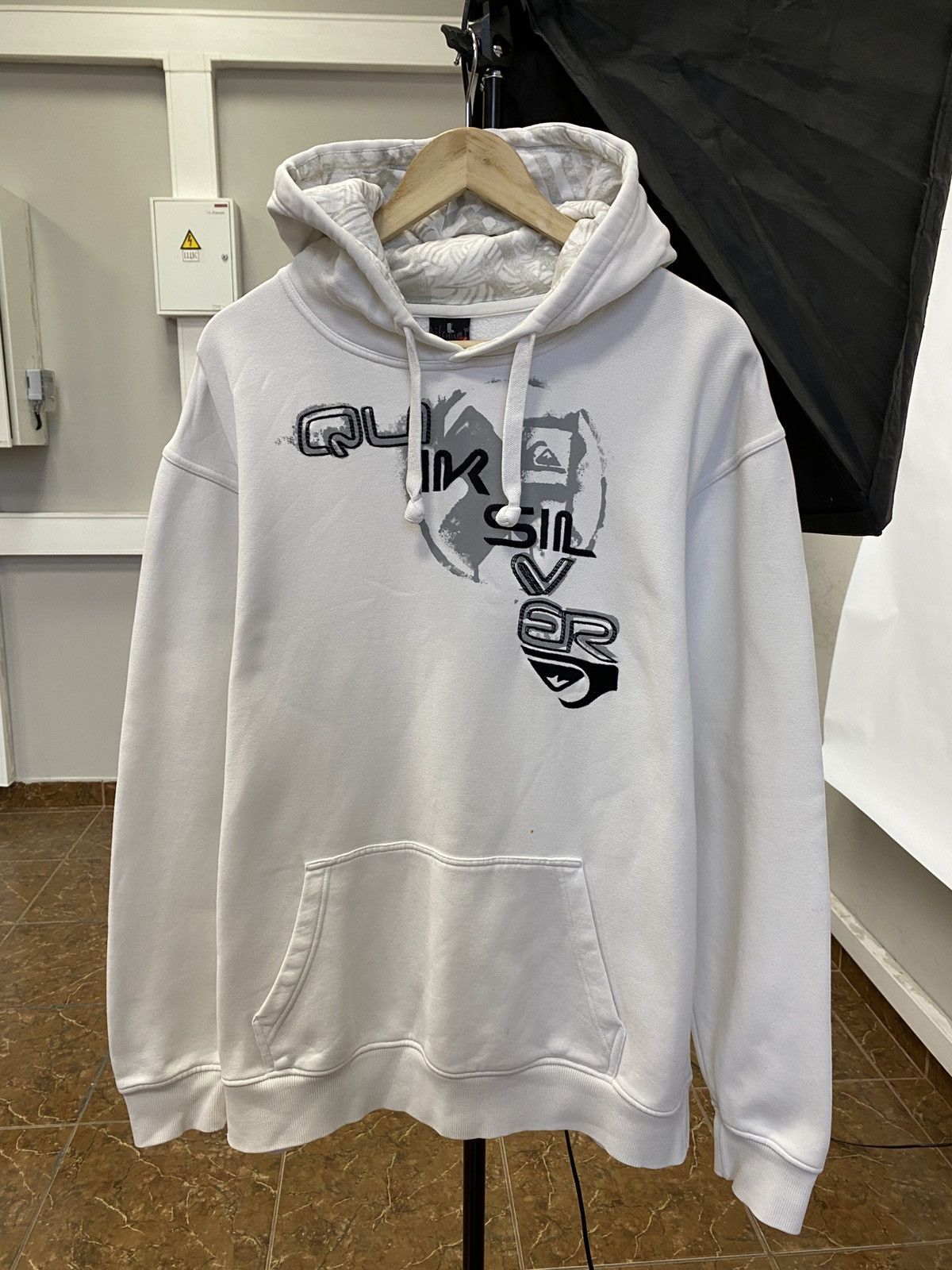 🇺🇸 Vintage 90s Quiksilver Surfing Hoodie Retro Rare Hype Y2K
