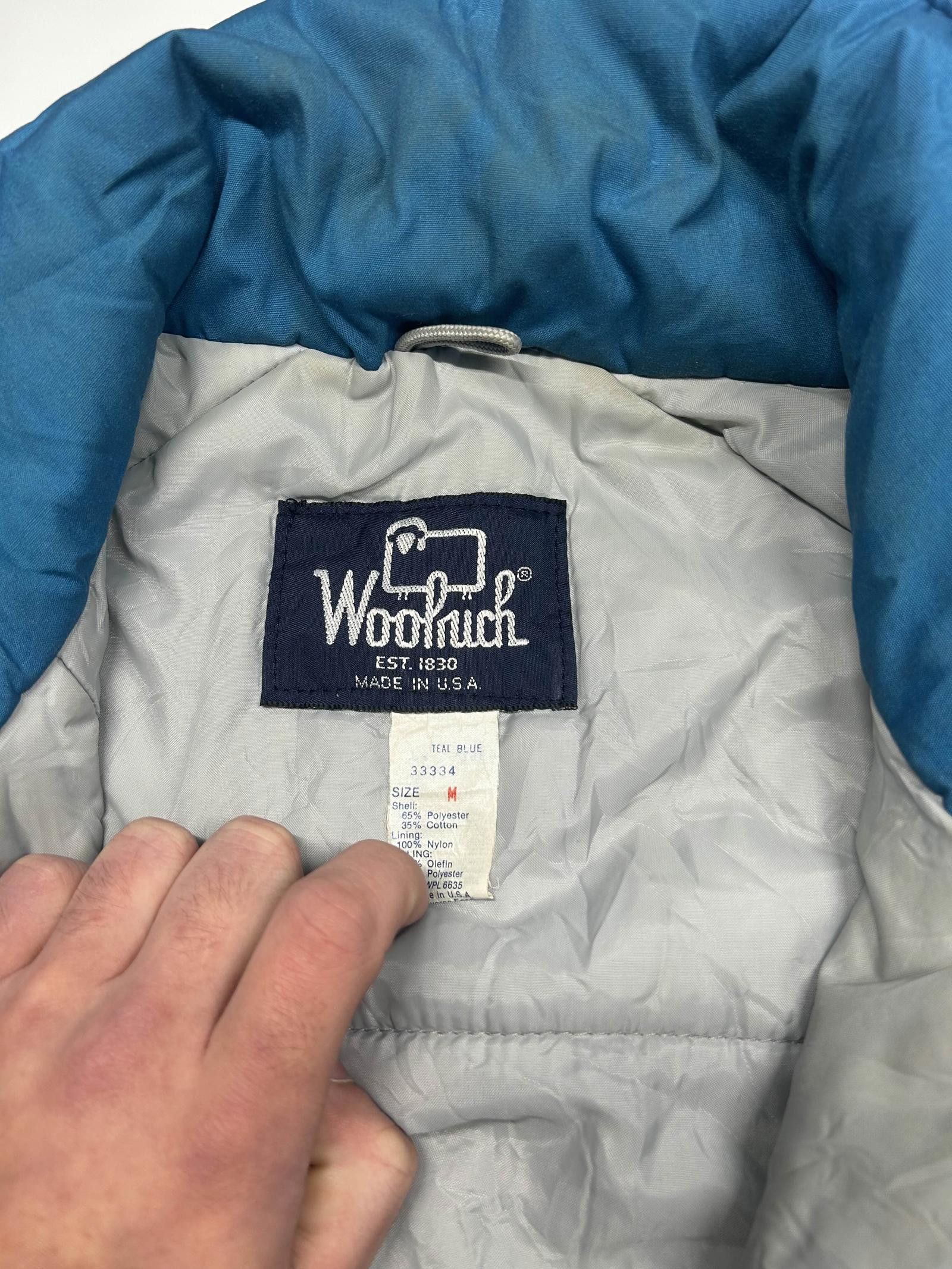 Woolrich Woolen Mills Stylish Blue Insulated Jacket with Pockets Size US M / EU 48-50 / 2 - 6 Thumbnail