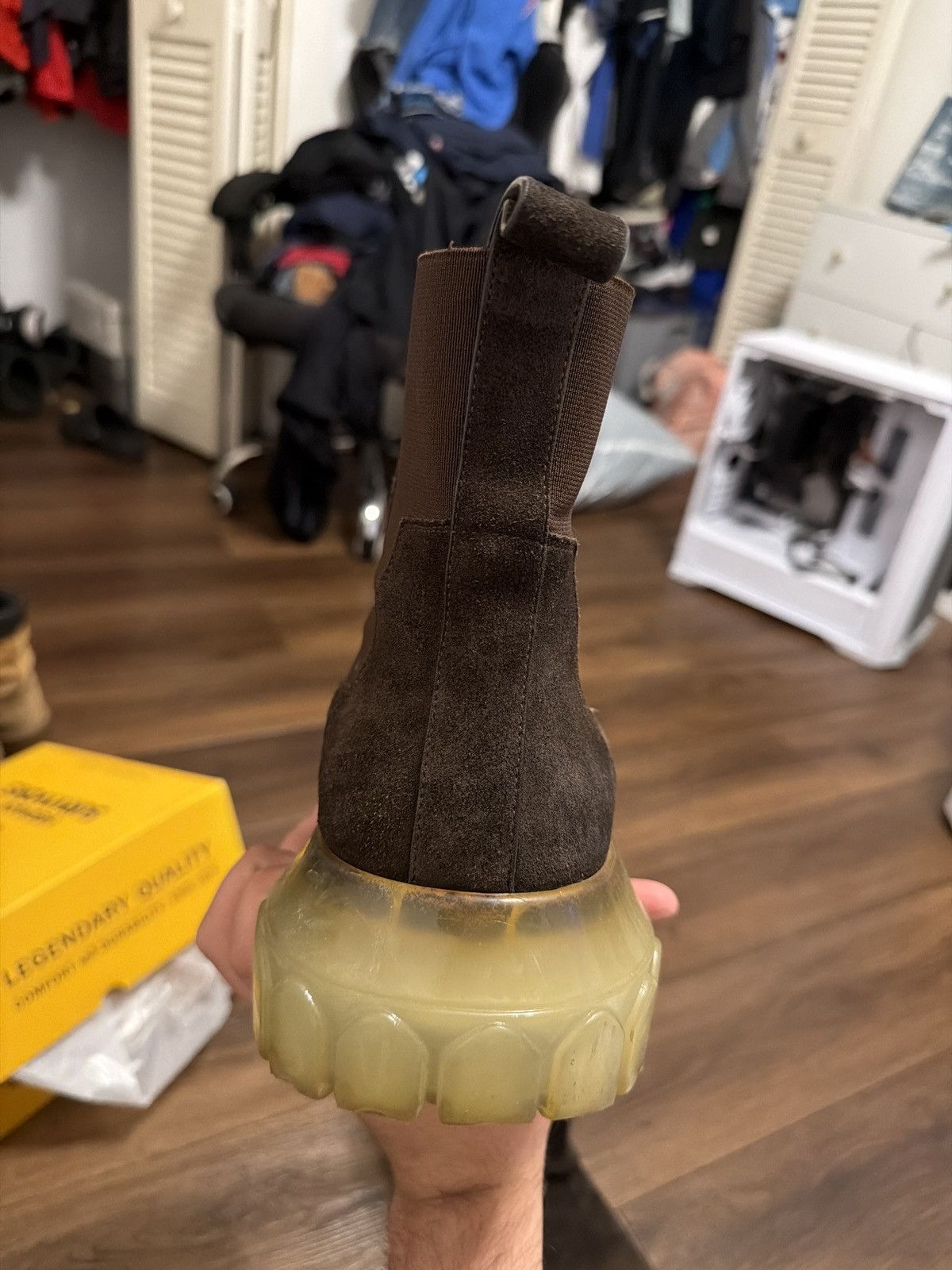 Rick Owens RICK OWENS "DUST" BEATLE BOZO CLEARSOLE LARRY FW19 Size US 11 / EU 44 - 3 Thumbnail