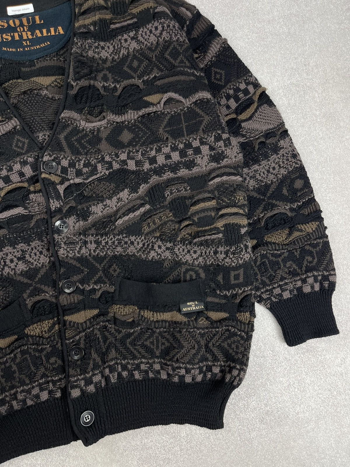 Coogi × Vintage Vintage Coogi Soul of Australia Knit Sweater Cardigan Size US XL / EU 56 / 4 - 2 Thumbnail