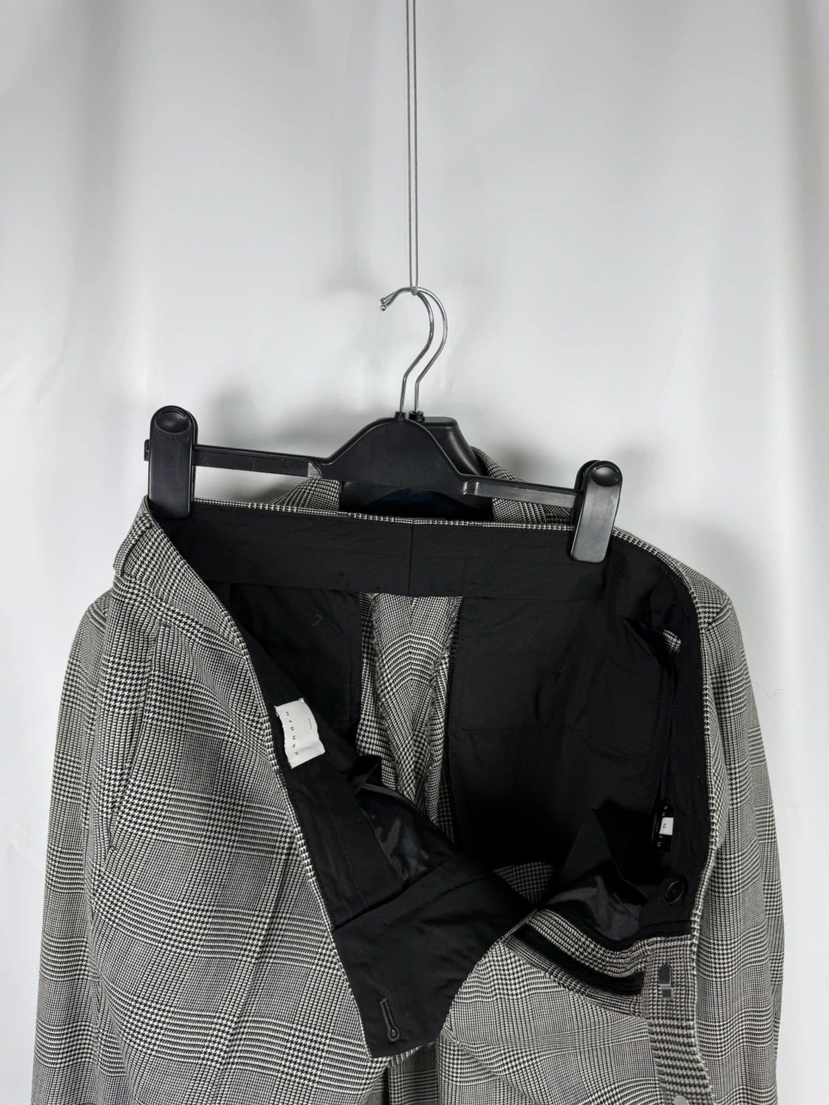 Sandro Sandro Prince Of Wales Checked Wool Suit Size 42R - 17 Thumbnail