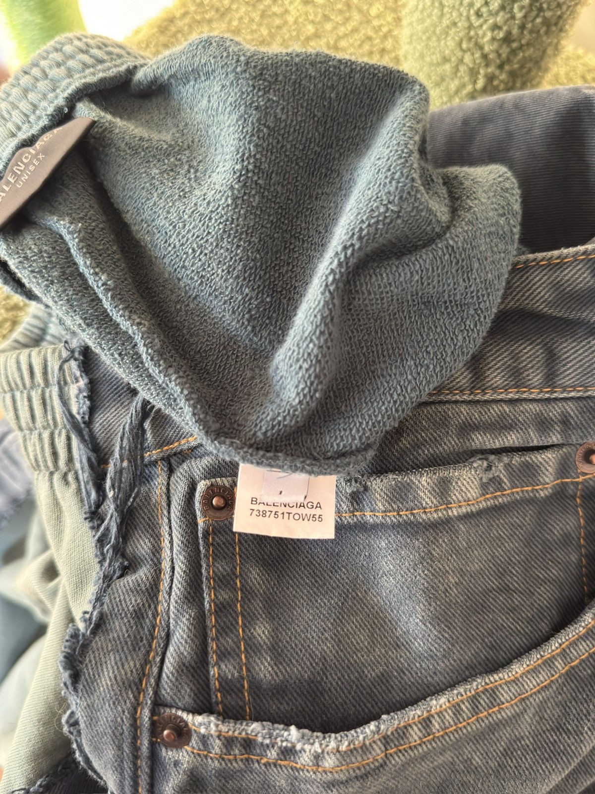 Balenciaga BALENCIAGA HYBRID SWEETPANTS DENIM Size US 33 - 15 Thumbnail