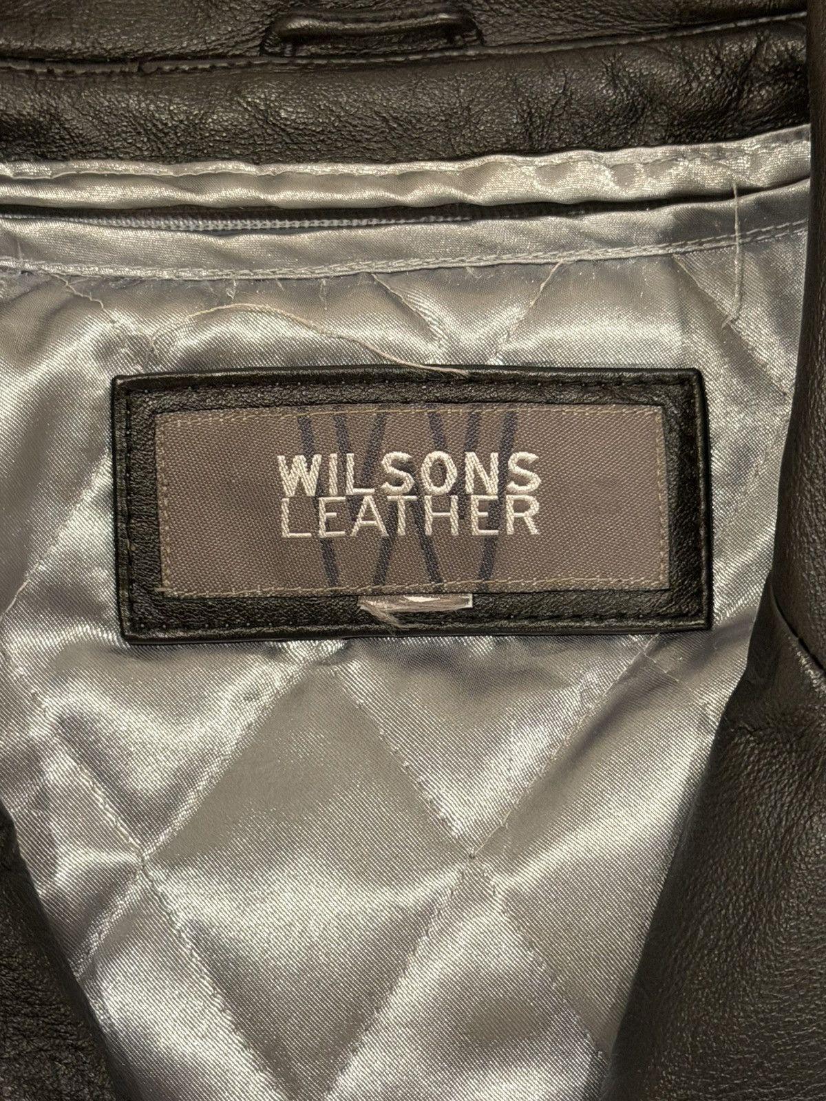 Vintage Vintage quilt lined wilsons leather black trench coat Size US L / EU 52-54 / 3 - 2 Thumbnail