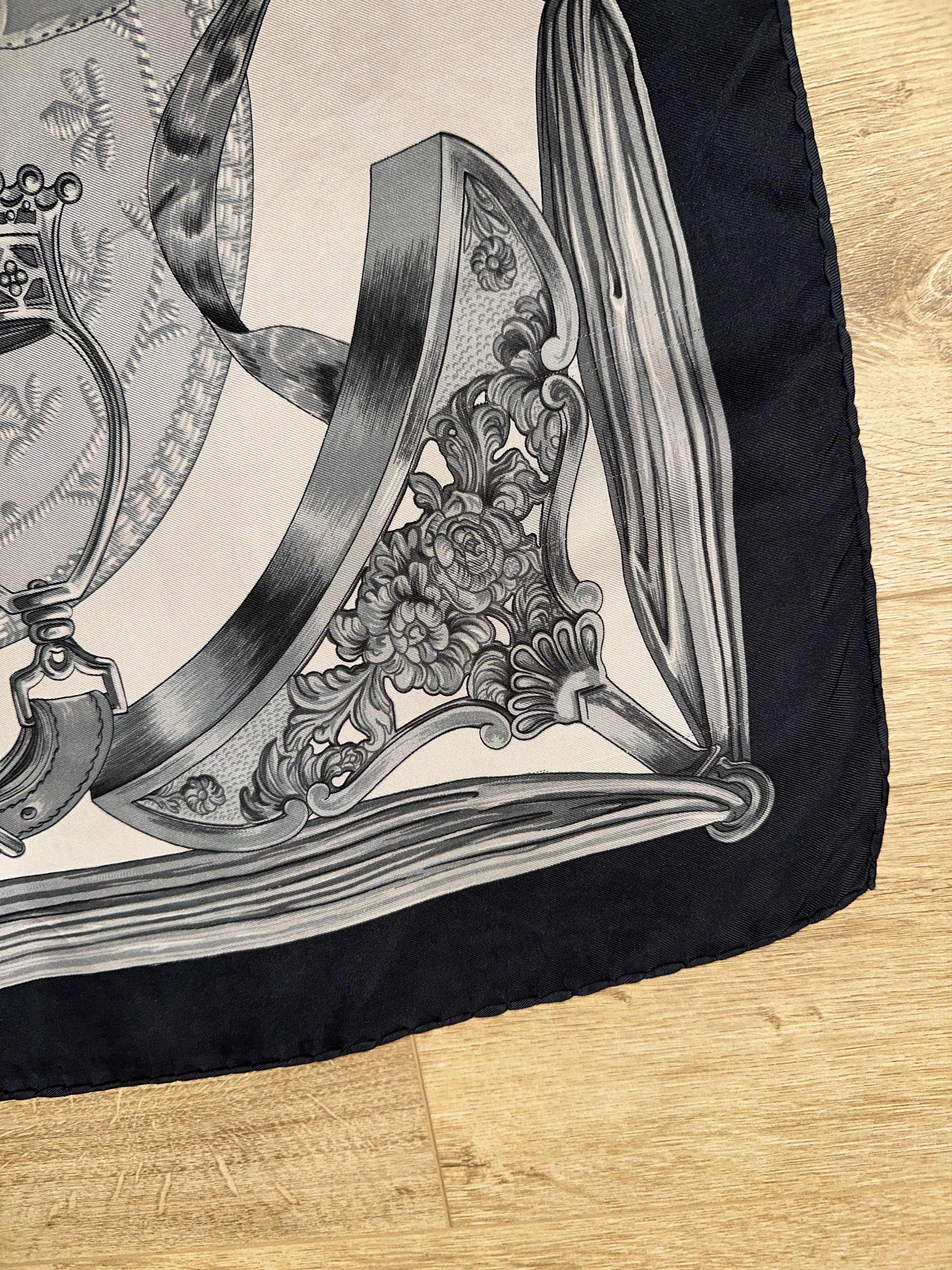 Hermes Hermès Etriers Silk Twill Carré Scarf Vintage Square 90cm Size ONE SIZE - 5 Thumbnail