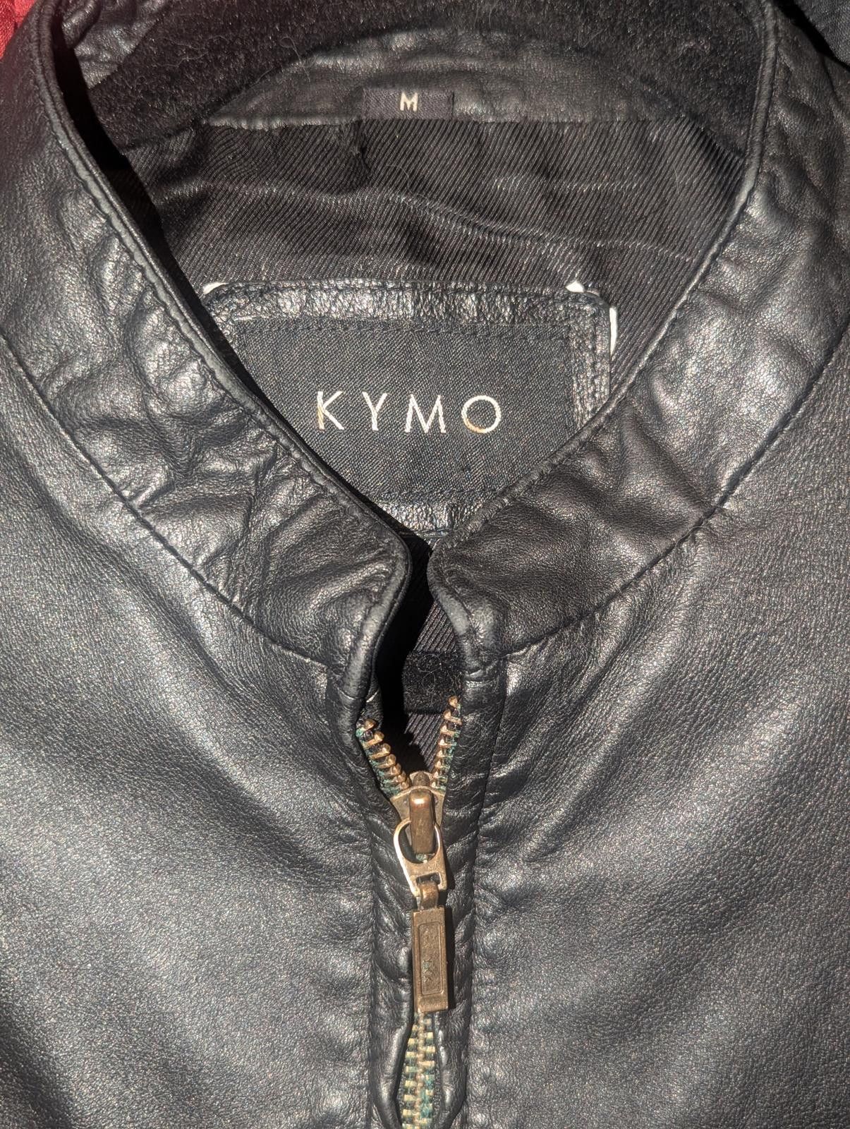 Other Upcycled Ohm Symbol Black Vegan Faux Leather Jacket Size M / US 6-8 / IT 42-44 - 4 Thumbnail