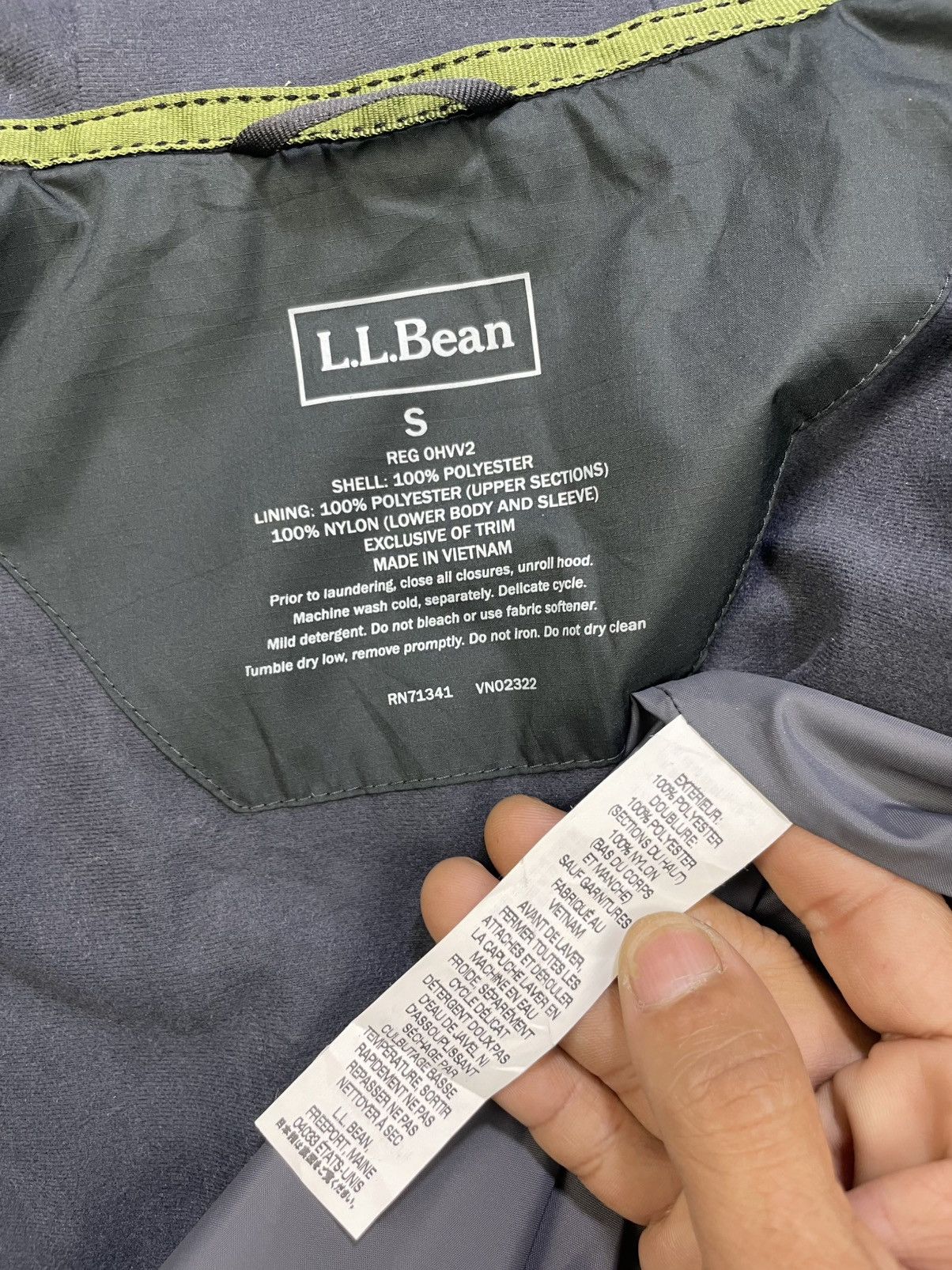 L.L. Bean LL Bean Hooded Windbreaker Forest Jacket Size US S / EU 44-46 / 1 - 13 Thumbnail
