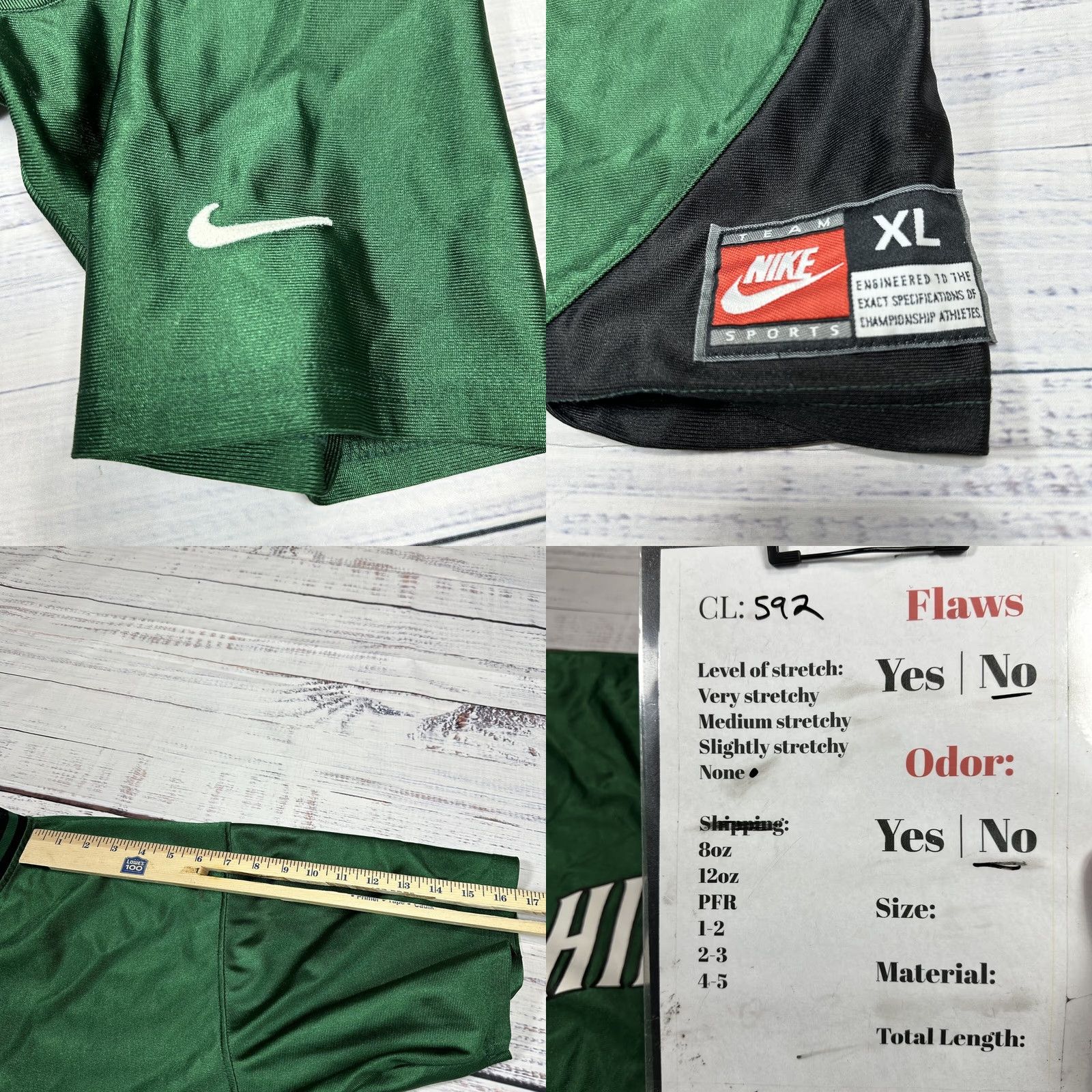 Nike VINTAGE Nike Women's T-Shirt Hillcrest Made In USA Nylon Sz XL Green Shirt Womens 80s 90s Concert Football? Size XL / US 12-14 / IT 48-50 - 8 Thumbnail