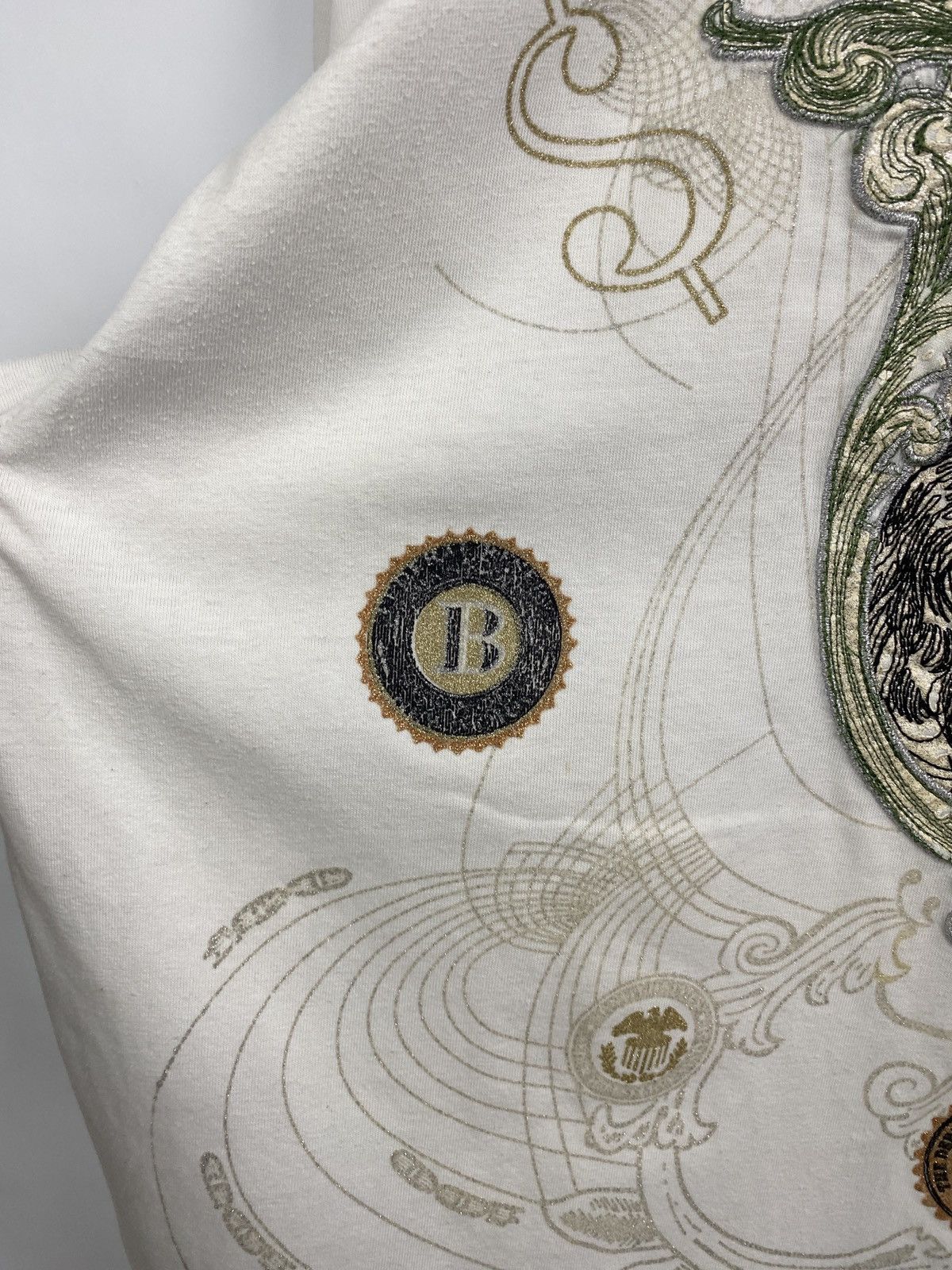 4GSELLER 💸 Vintage 90s Benjamin Franklin 100 Hundred Dollar T-Shirt Size US XL / EU 56 / 4 - 7 Thumbnail