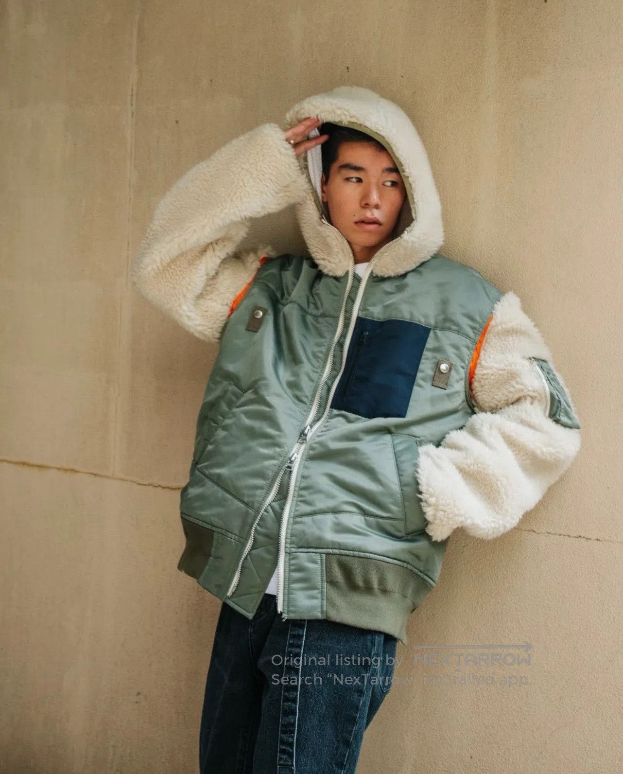 Sacai Sacai Color-block Zip-up Hooded Jacket. Size US L / EU 52-54 / 3 - 6 Thumbnail