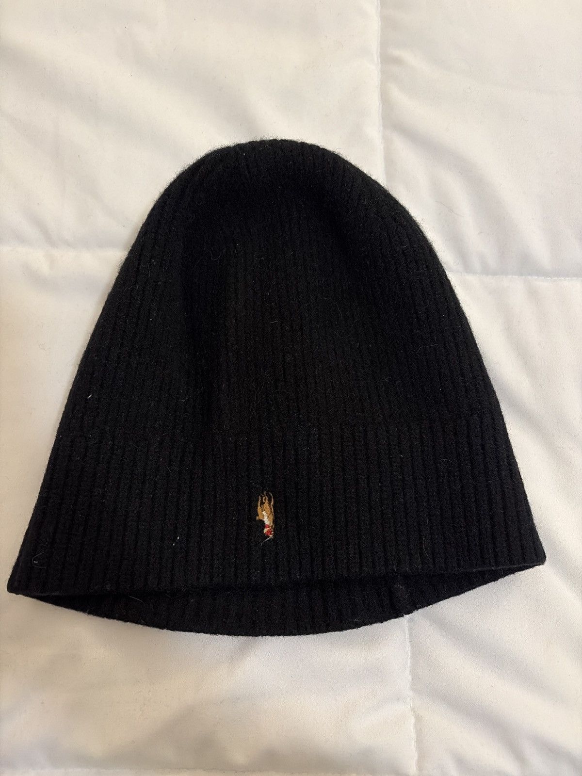 Polo Ralph Lauren Polo Ralph Lauren Black Merino Wool Beanie Size ONE SIZE - 3 Thumbnail