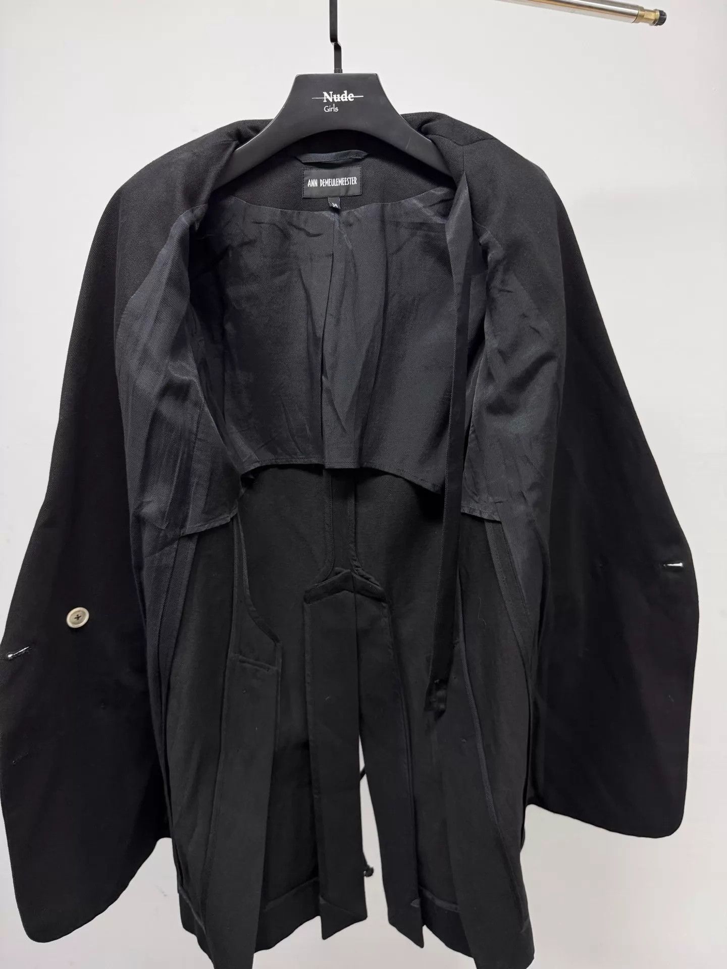 Ann Demeulemeester ANN DEMEULEMEESTER Black DB Oversized Blazer Size XXS / US 00 / IT 34 - 4 Thumbnail