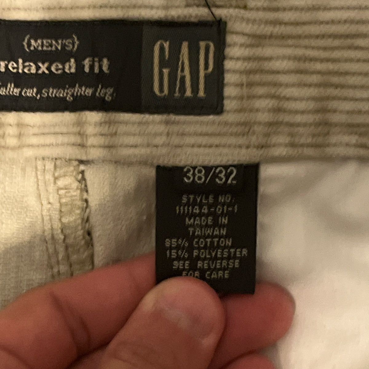 Gap Vintage 1990s GAP Pleated Front Relaxed Fit Corduroy Pants Size US 38 / EU 54 - 4 Thumbnail