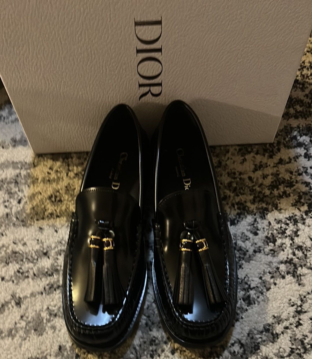 Dior Dear D-Academy Loafers Brushed Calfskin Black size 38.5 Size US 8.5 / IT 38.5 - 2 Thumbnail