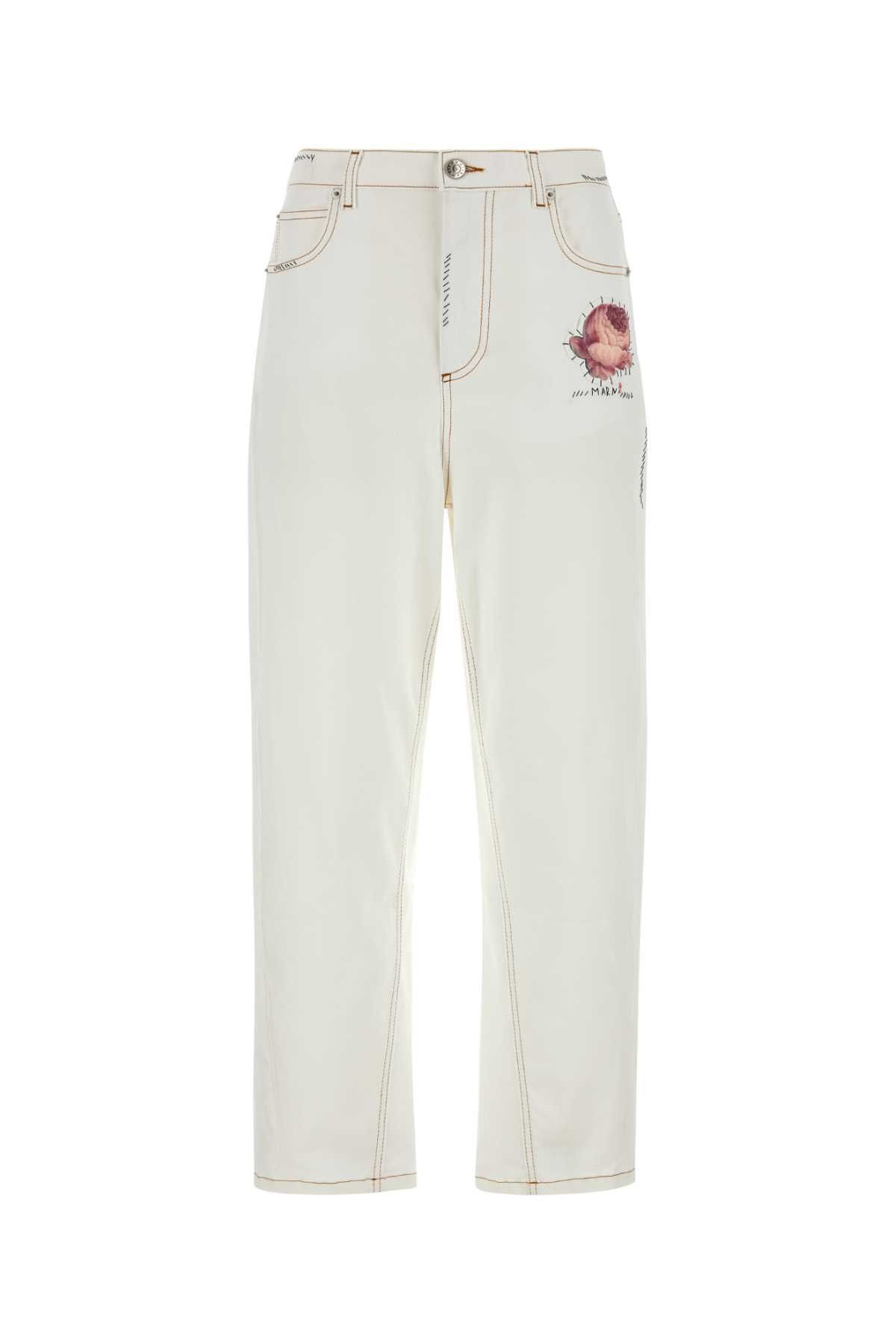 image of Marni White Stretch Denim Jeans, Women's (Size 27)