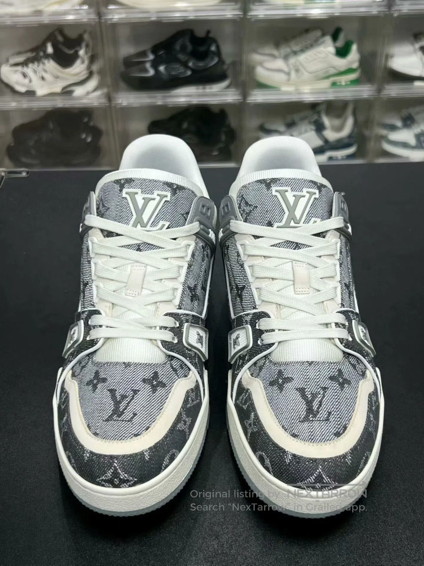 Louis Vuitton lv trainer gray and white sneakers uk7. Size US 7 / EU 40 - 2 Thumbnail