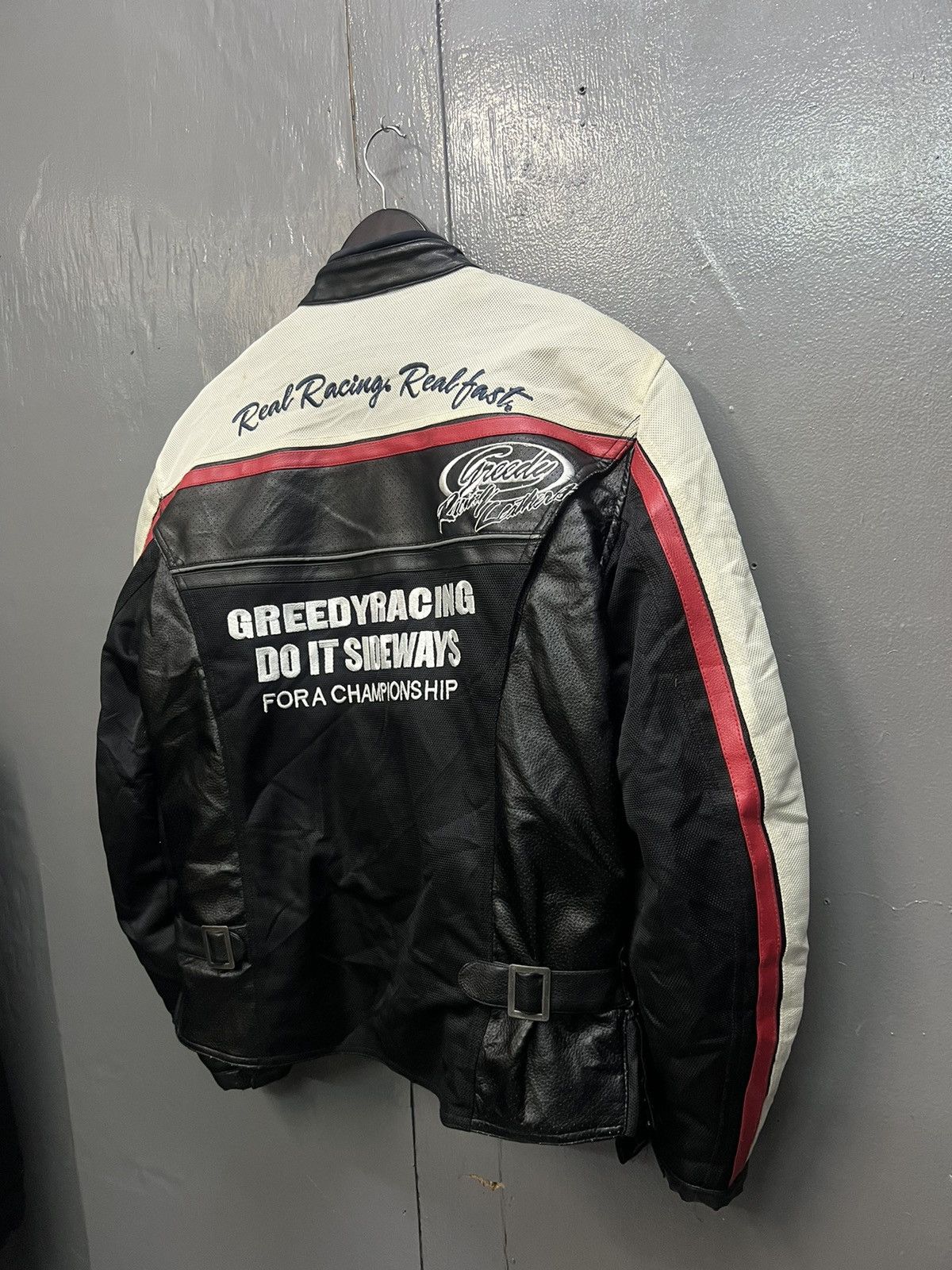 Japanese Brand Greedy Racing Biker Jacket Size US XL / EU 56 / 4 - 6 Thumbnail