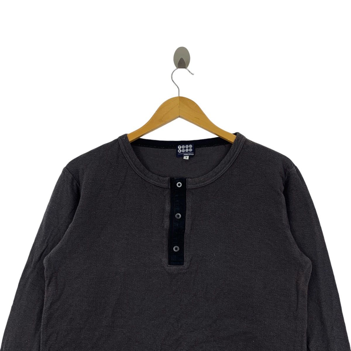 Takeo Kikuchi Vintage TAKEO KIKUCHI JAPAN Minimalist Henley Tee Shirt Size M / US 6-8 / IT 42-44 - 2 Thumbnail