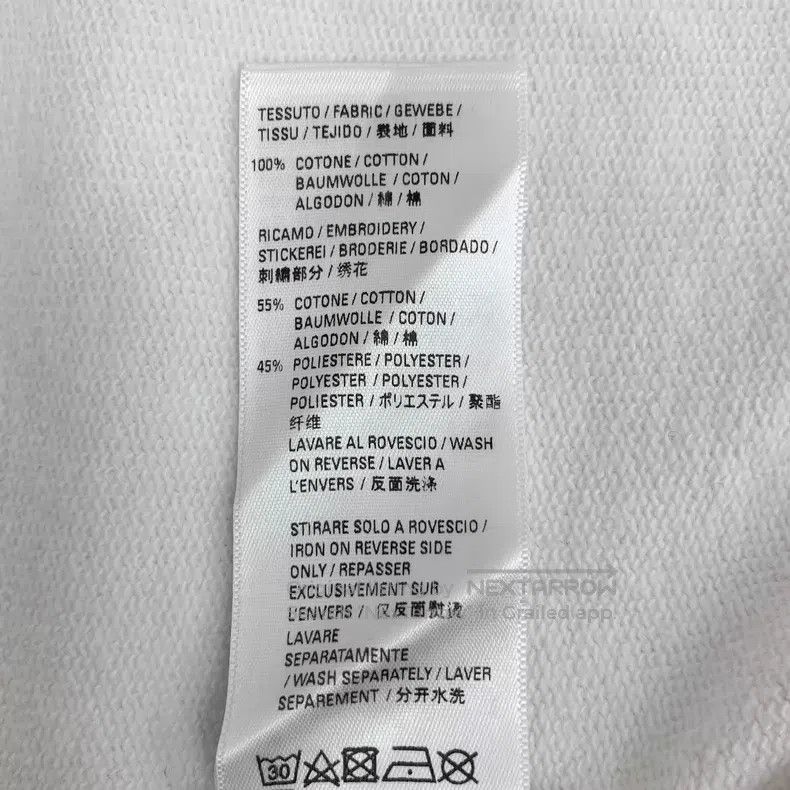 Balenciaga Balenciaga White Logo Letter Embroidered Cotton Round Neck Size US S / EU 44-46 / 1 - 7 Thumbnail