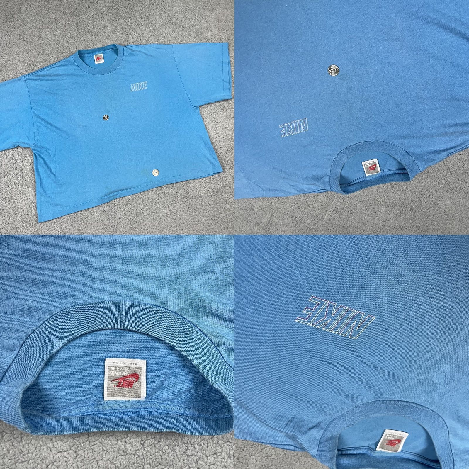 Nike VINTAGE Nike Tshirt Adult XL Blue Crew Neck Short Sleeve Logo 90s Retro Women's Fan Size XL / US 12-14 / IT 48-50 - 9 Thumbnail