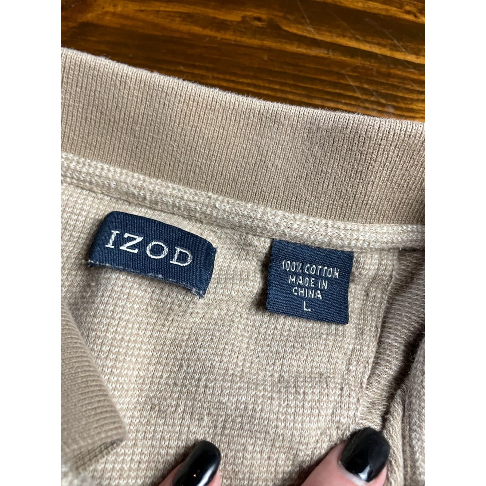 Izod Izod Polo Shirt Mens L Tan Golf Short Sleeve Button Up Logo Embroidered Polo Capable Embroidered Logo Size US L / EU 52-54 / 3 - 4 Thumbnail