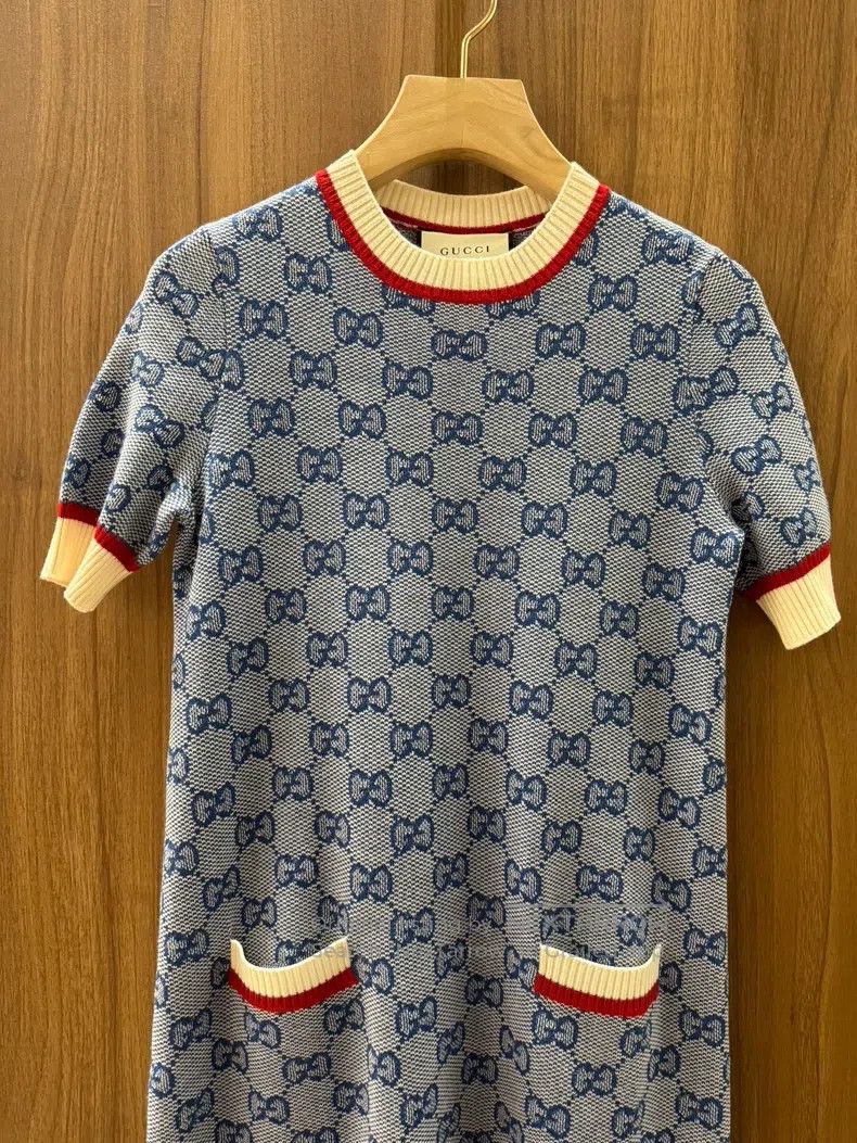 Gucci Gucci Knitted dress with full-print bow Size XS / US 0-2 / IT 36-38 - 3 Thumbnail