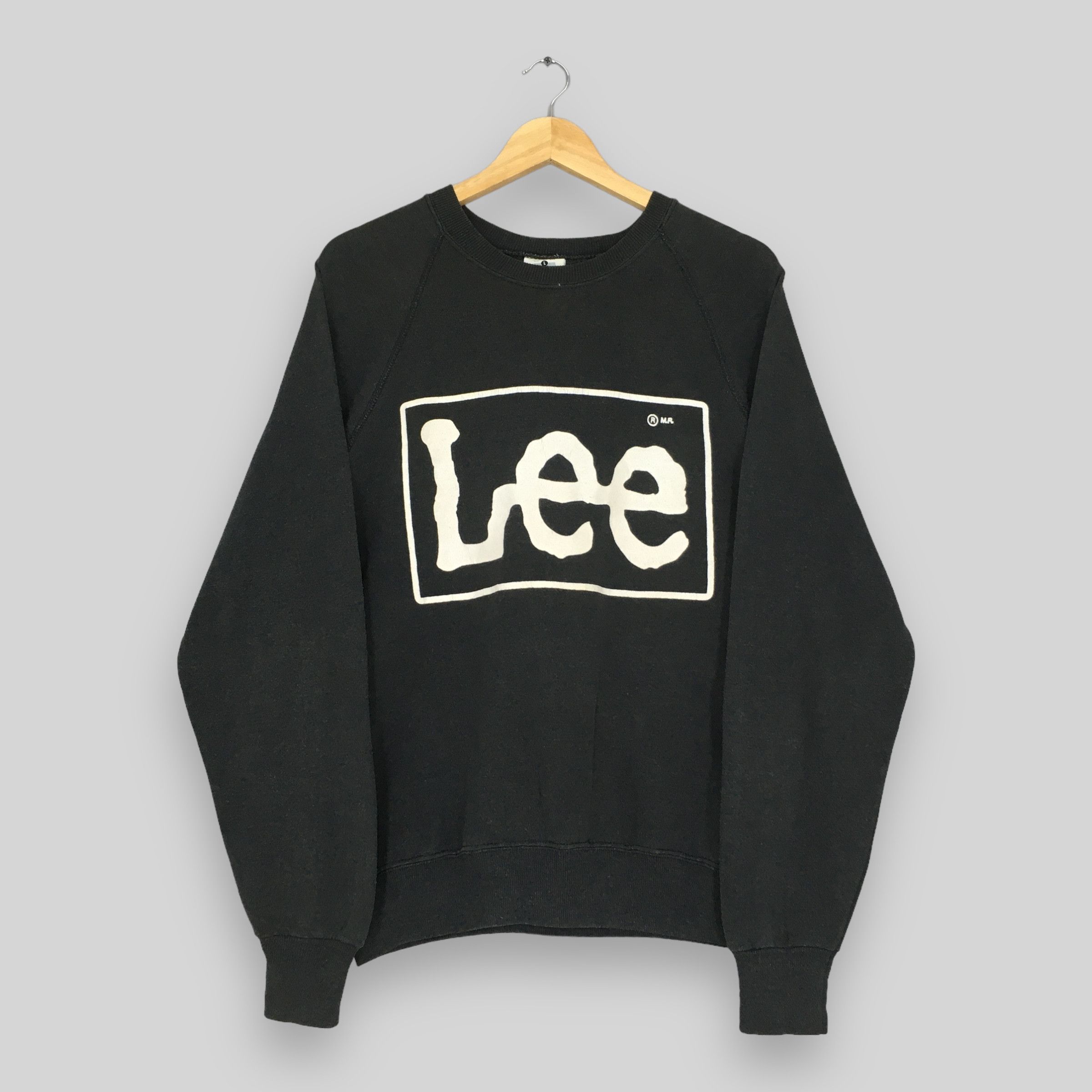 Lee × Vintage Vintage 90's Lee Usa Black Sweatshirt Large Size US L / EU 52-54 / 3 - 1 Thumbnail
