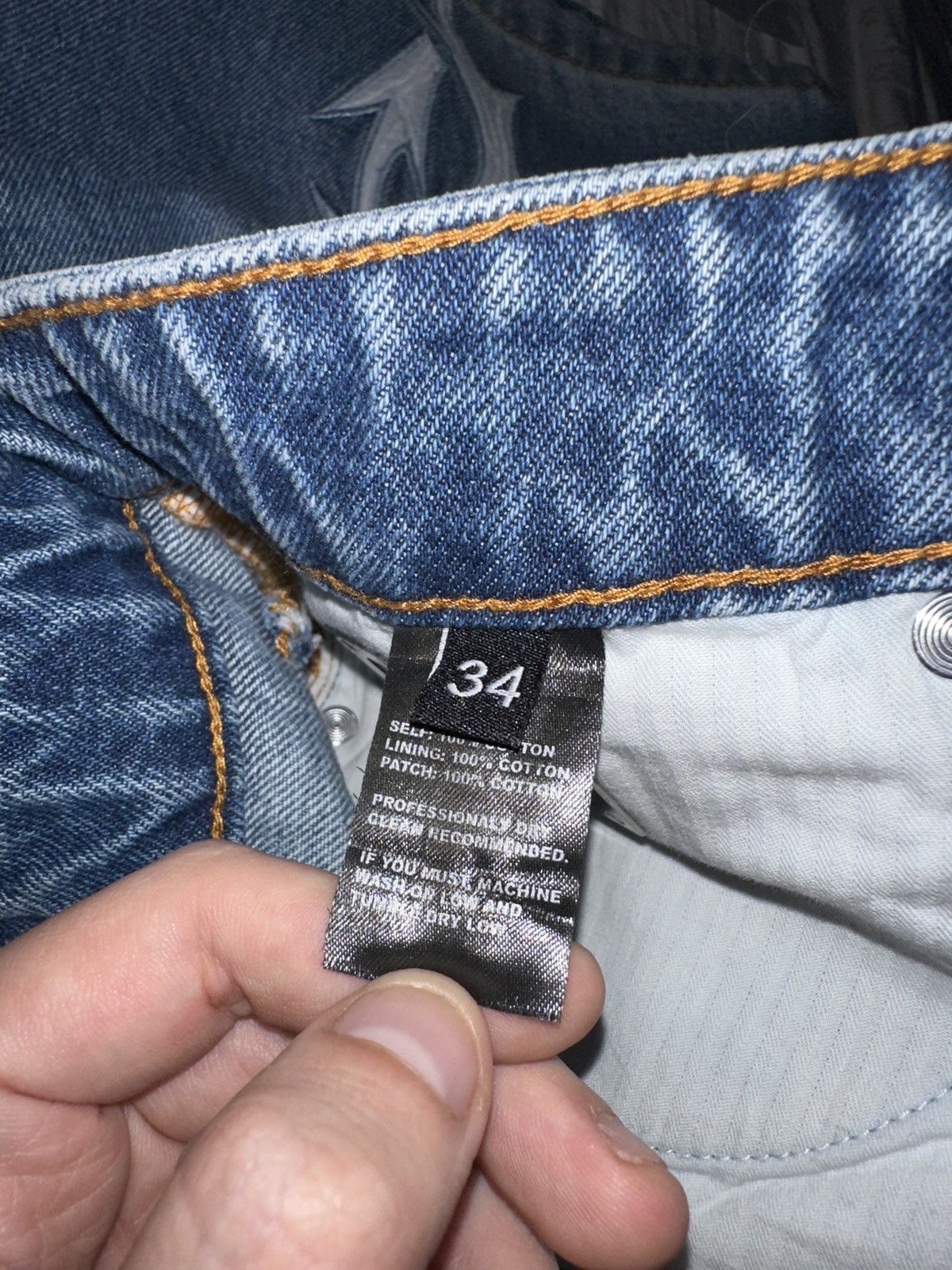 Revenge Revenge Thorn Denim Shorts Size US 34 / EU 50 - 10 Thumbnail