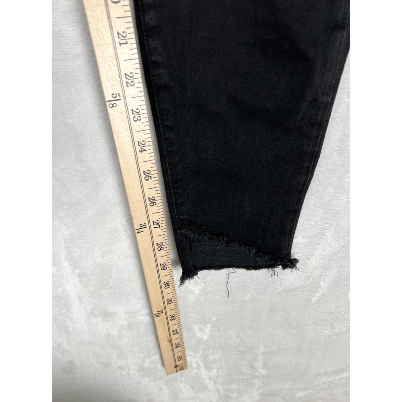 Vintage Joe's Jeans Jeans Womens 29 Black Raw Hem Ankle Flawless The Blondie Skinny Size 29" - 5 Thumbnail