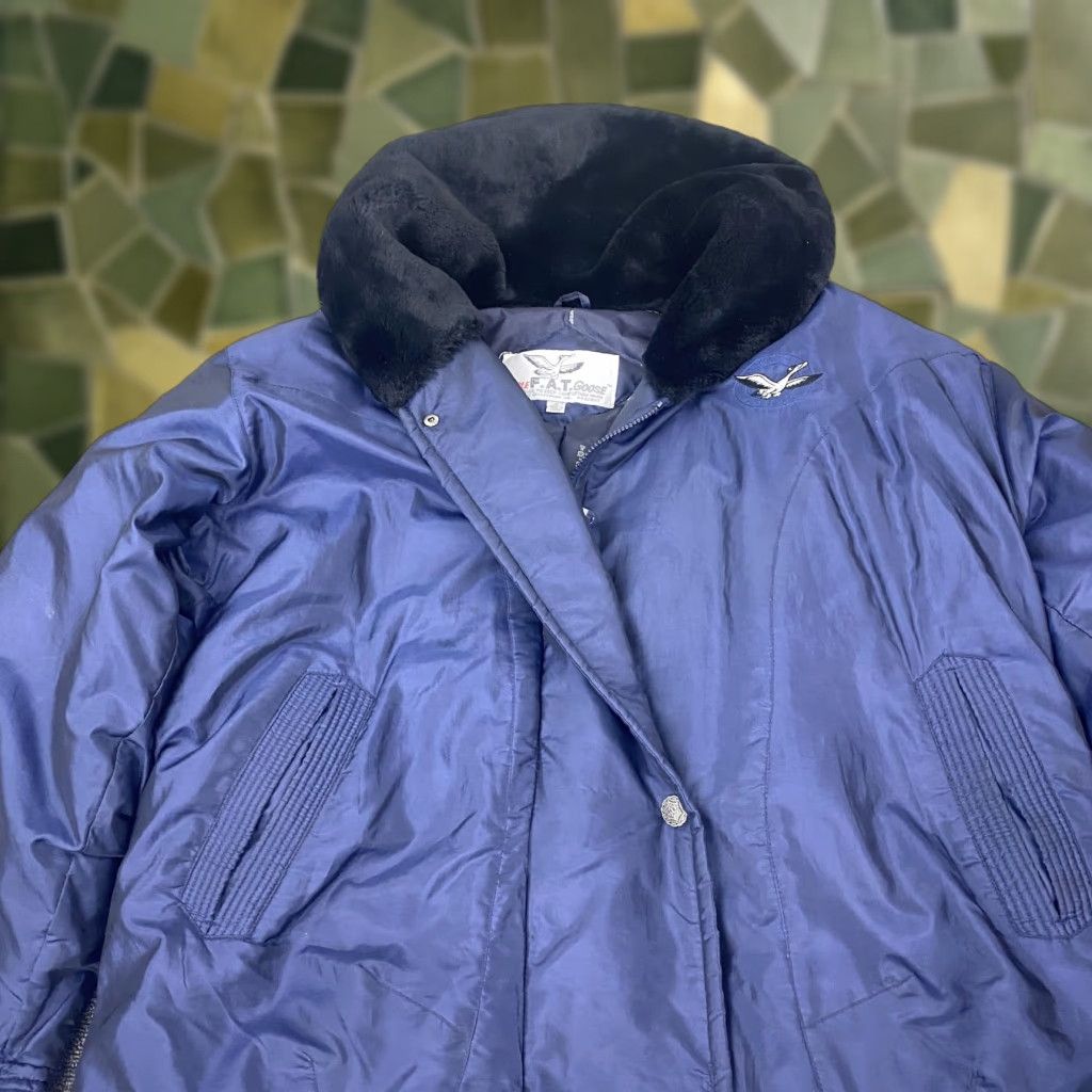 Vintage VINTAGE Triple F.A.T. Goose Coat Mens M Blue Down Parka Quilted 80s Size US M / EU 48-50 / 2 - 1 Thumbnail