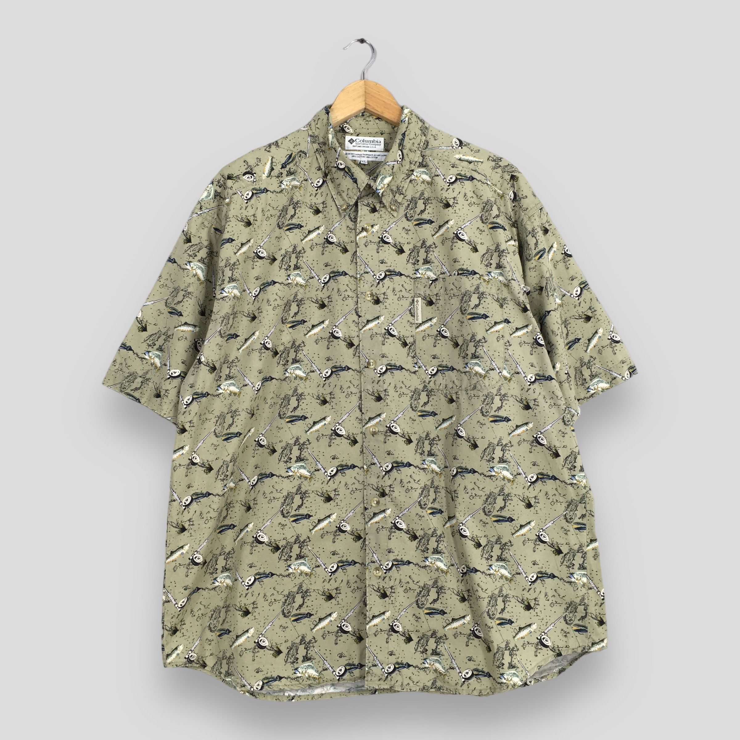 Columbia Vintage Columbia Hawaiian Fish Tuna Fishing Shirt XLarge Size US XL / EU 56 / 4 - 1 Thumbnail