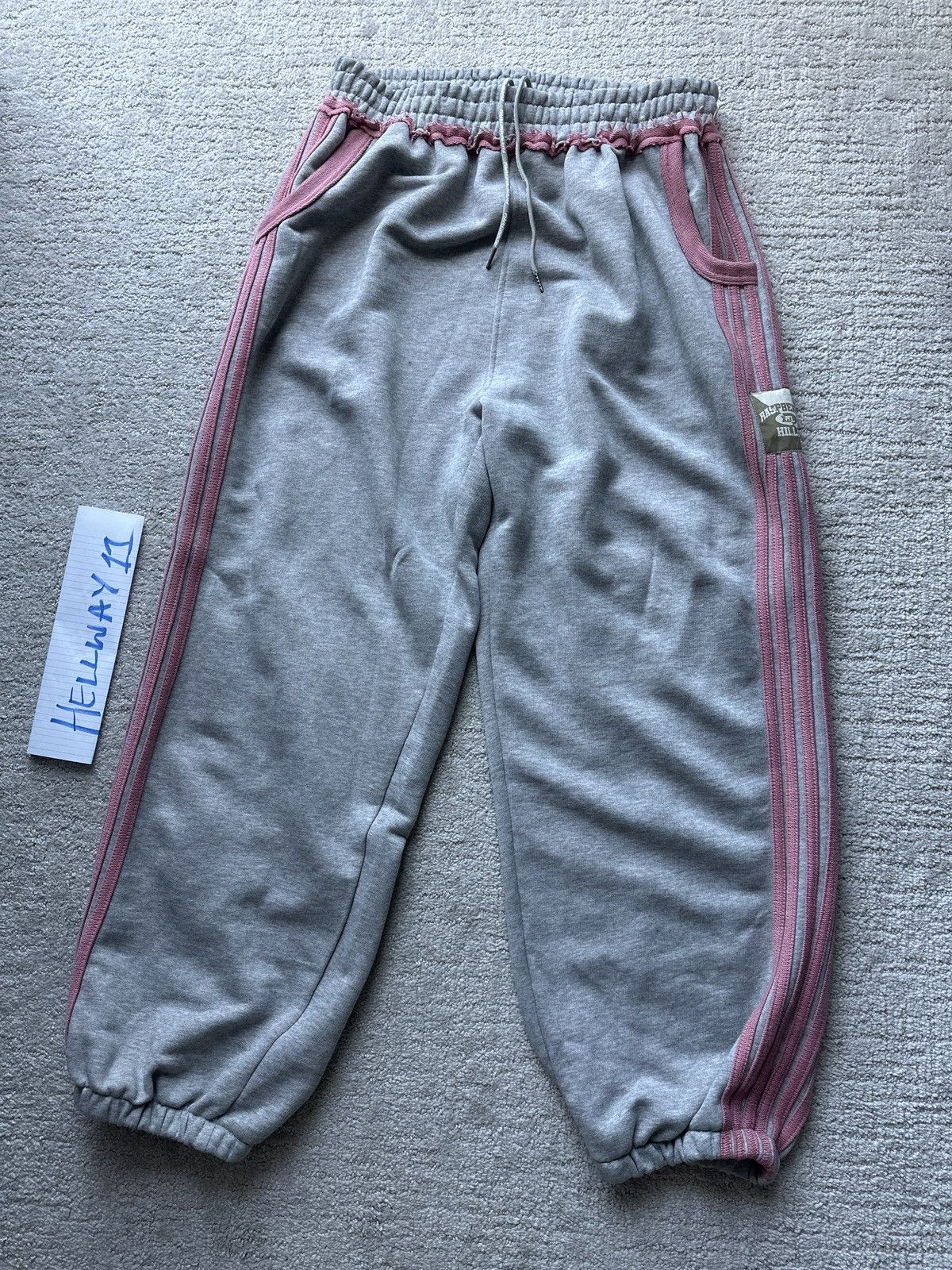 Pre-owned The Gv Gallery Gv Gallery Lil Leon Sweatpants Grey/pink In Gray