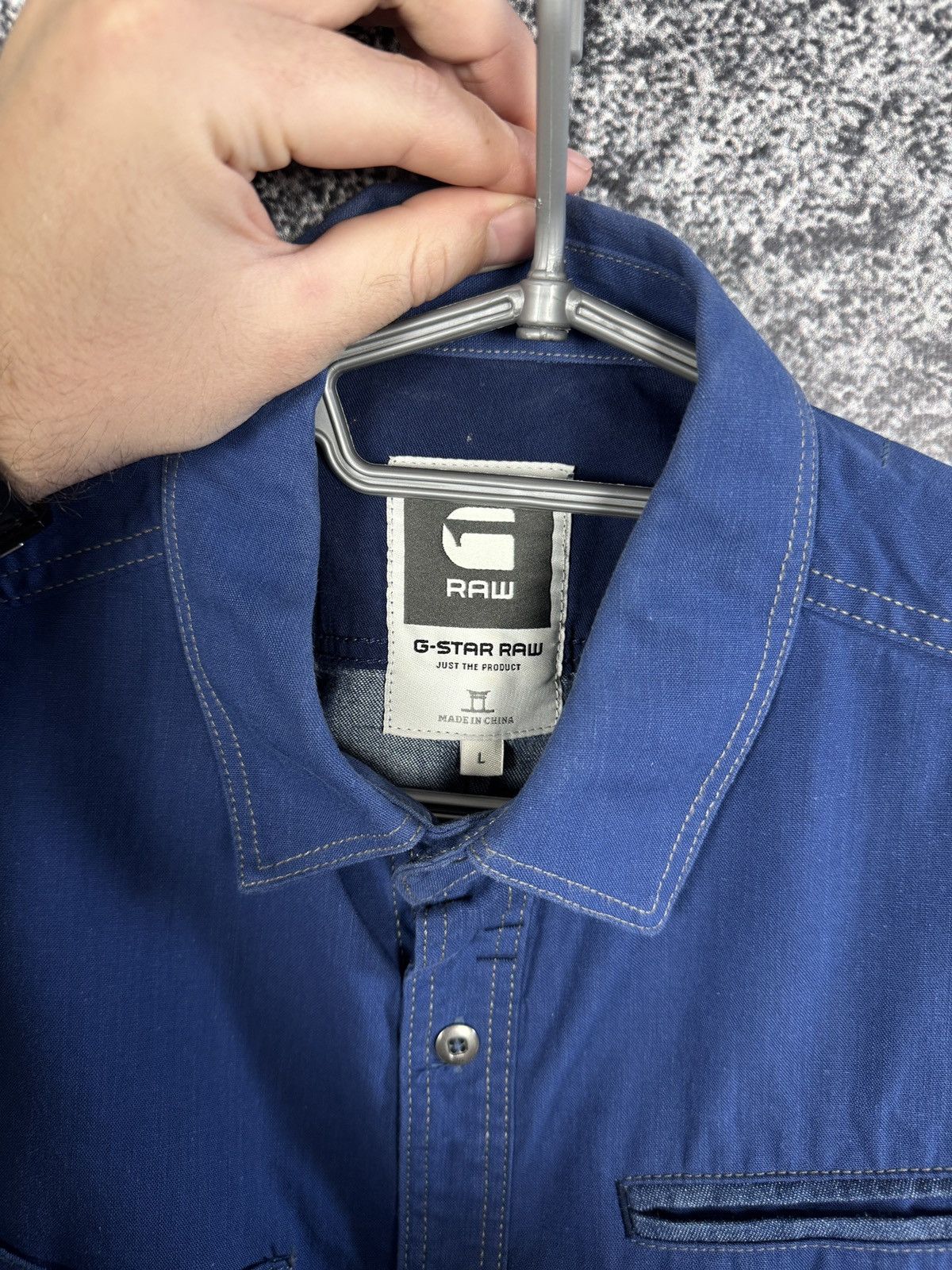 G-Star G-Star Raw Faeroes Work Mix Denim Shirt Button Up Size L Size US L / EU 52-54 / 3 - 7 Thumbnail