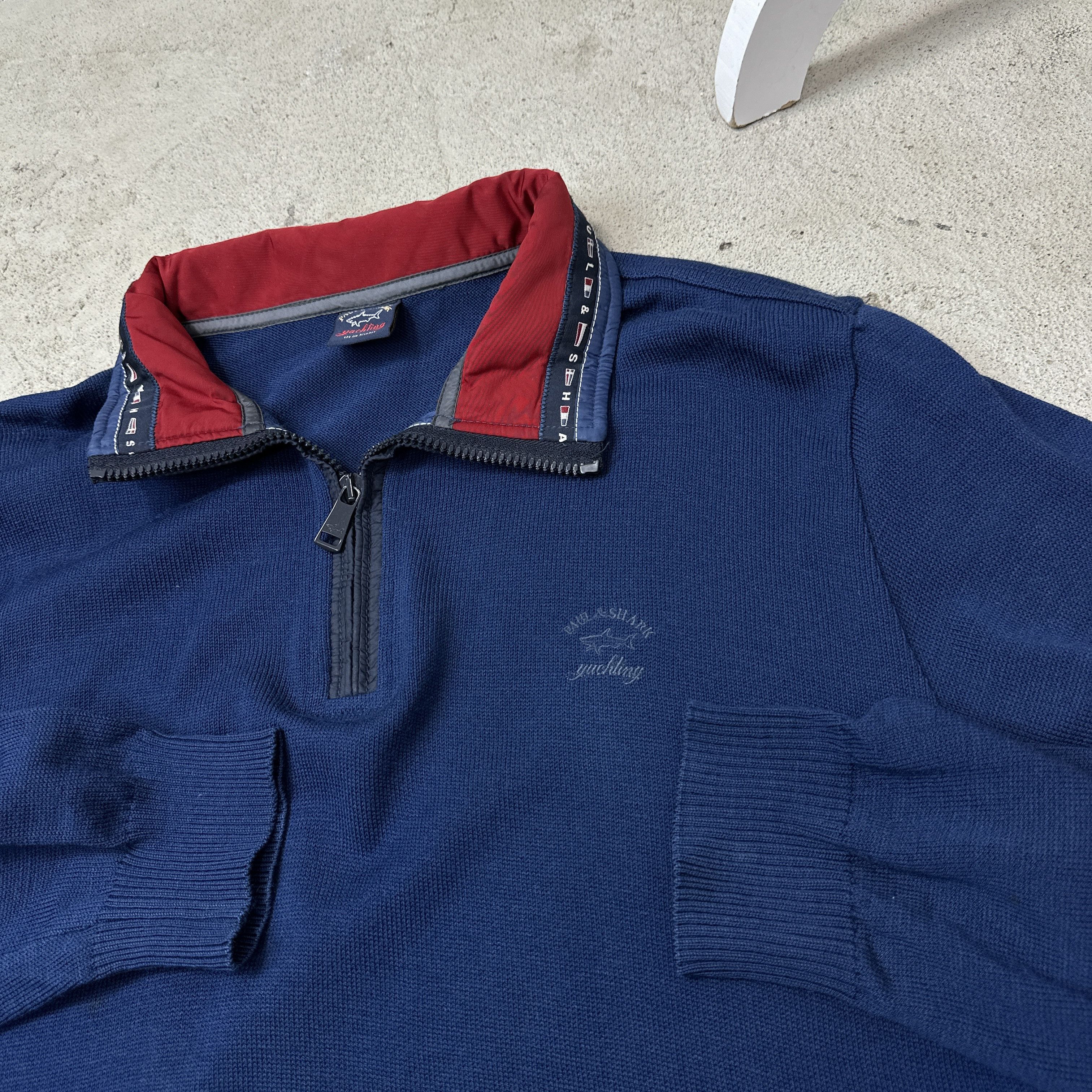 Paul & Shark Vintage Woolen Streetwear Quarter Zip Paul&Shark Sweater Y2K Size US M / EU 48-50 / 2 - 3 Thumbnail