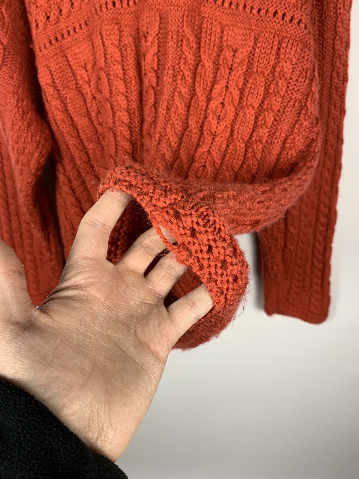 Carraig Donn Irish Carraig Donn Cable Knit Merino Wool Sweater Fisherma Size L / US 10 / IT 46 - 15 Thumbnail