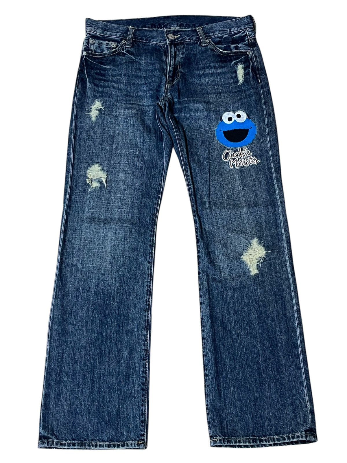 Cartoon Network VINTAGE Y2K SESAME STREET EMBROIDERY LOGO 2007 JEANS Size US 32 / EU 48 - 1 Thumbnail