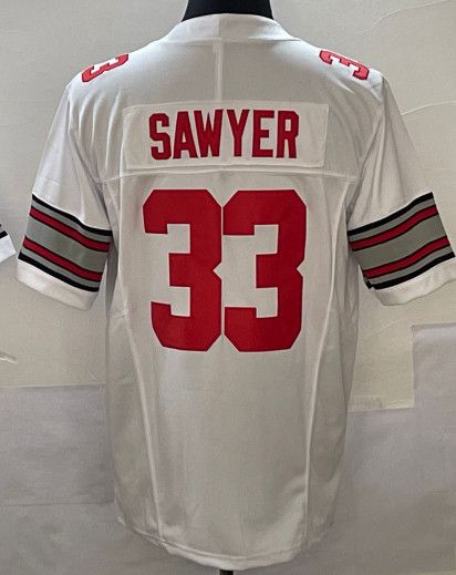 Other NCAA Buckeyes 33 Jack Sawyer White 2025 Champion Size S / US 4 / IT 40 - 3 Thumbnail