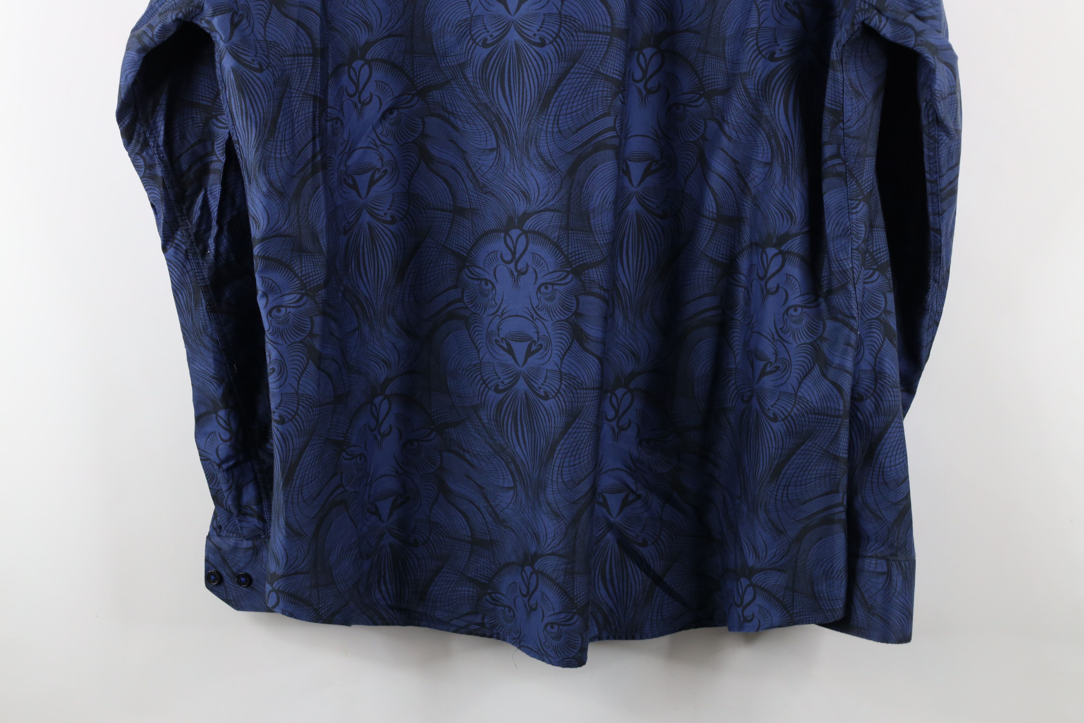 Maceoo × Vintage Maceoo Lion All Over Print Collared Button Shirt Italy Size US XXL / EU 58 / 5 - 13 Thumbnail