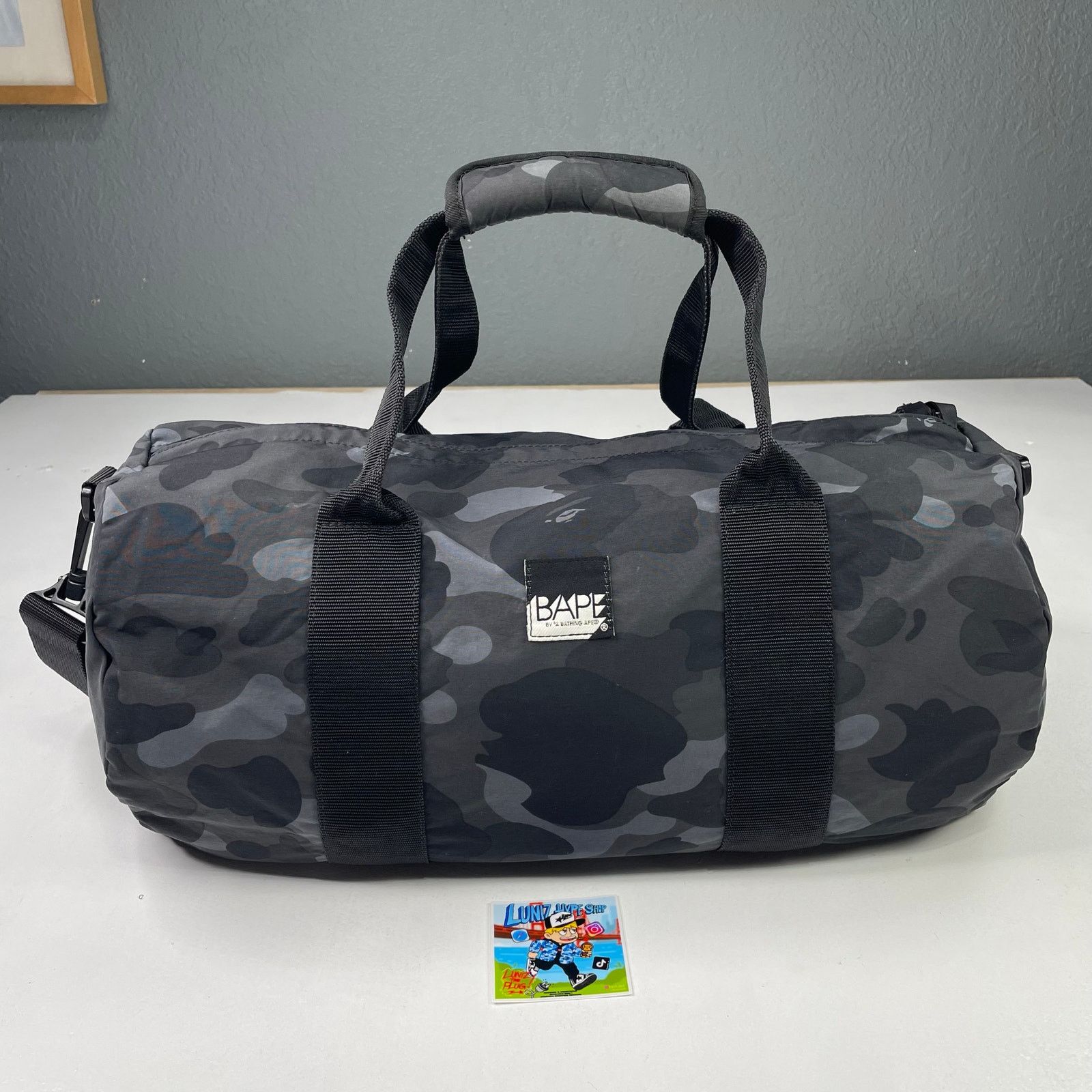 Bape 2007 BAPE Black Camo Boston Duffle Bag Size ONE SIZE - 2 Thumbnail