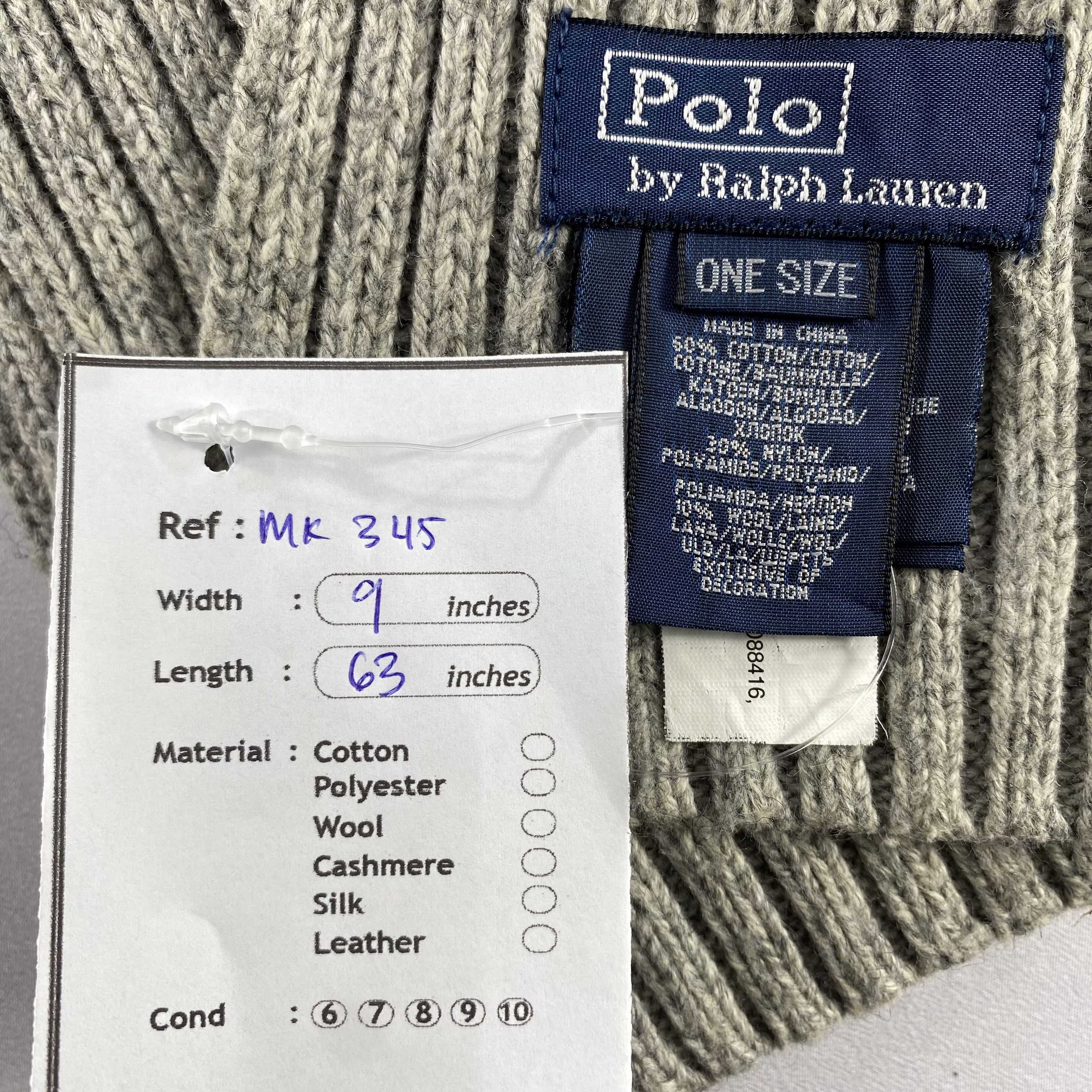 Polo Ralph Lauren Polo Ralph Lauren Knit Scarf Neck Wrap Wool Muffler Size ONE SIZE - 7 Thumbnail