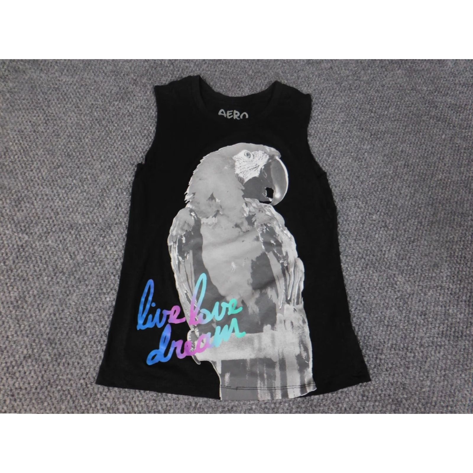 Vintage Aero Blouse XS Women Black Solid Crew Neck Sleeveless Cotton Modal Rayon Stretch Casual Shirt Ladies, Xs, Black, Classic, Basic, Vintage: No Size XS / US 0-2 / IT 36-38 - 2 Thumbnail