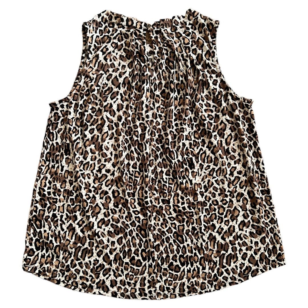 Adrianna Papell Adrianna Papell Brown Animal Print Sleeveless Top, M Size M / US 6-8 / IT 42-44 - 4 Thumbnail