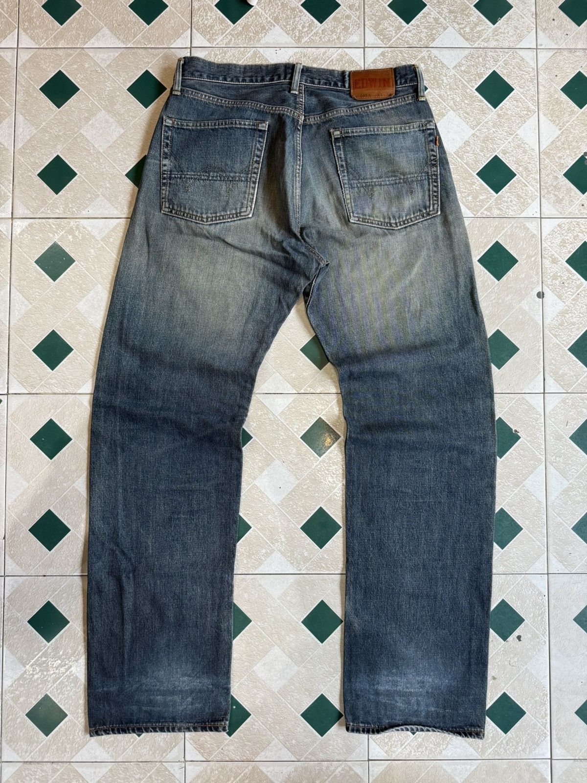 Edwin 90’s EDWIN 505X RARE POCKETLOGO JAPANESE Y2KSTREETWEAR PANTS Size US 33 - 1 Thumbnail