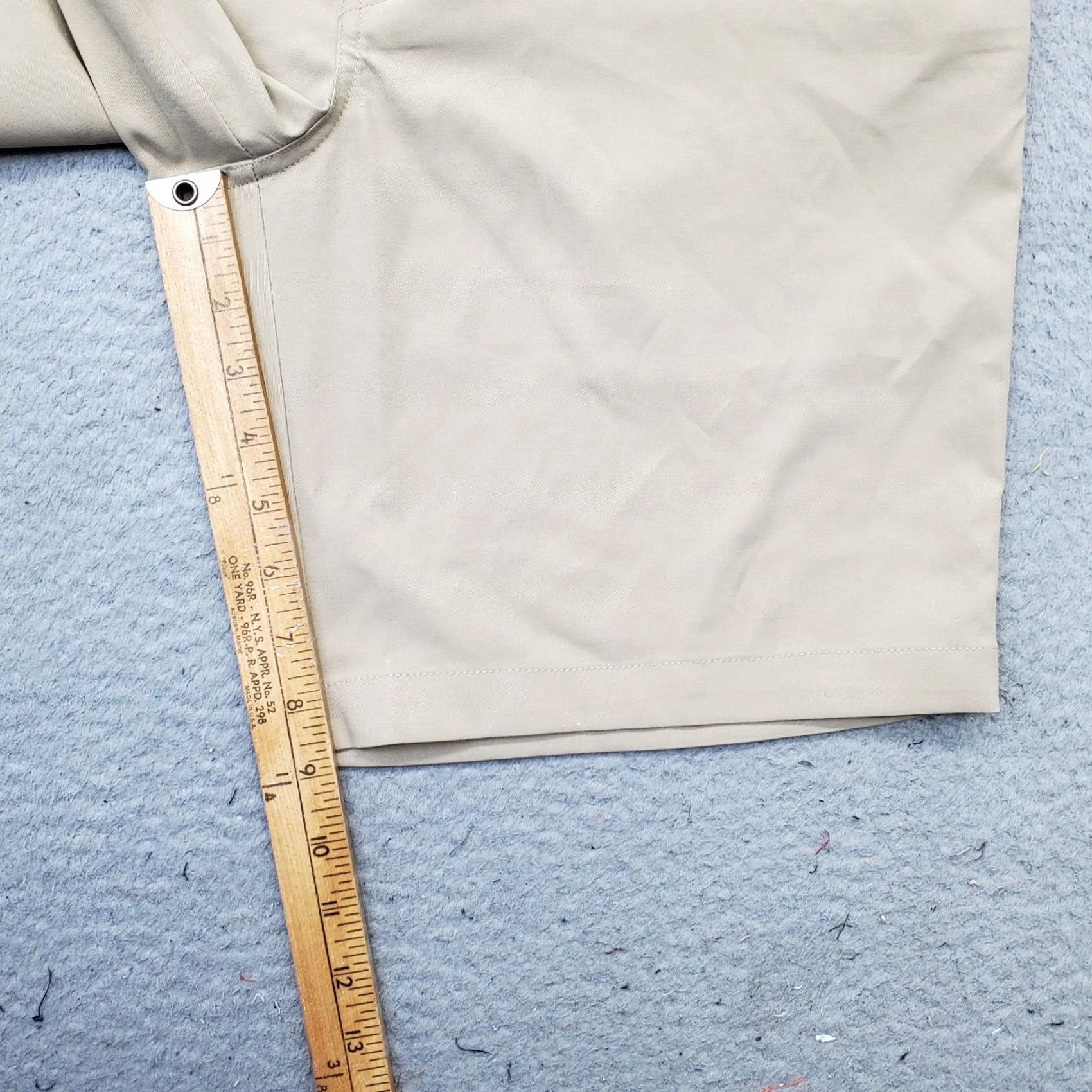 Roundtree & Yorke Roundtree & Yorke Mens Chino Shorts 34 Brown Work Play Performance Slash Pockets Zip Button Front Casual Mens Size 34 Brown Shorts Size US 34 / EU 50 - 4 Thumbnail