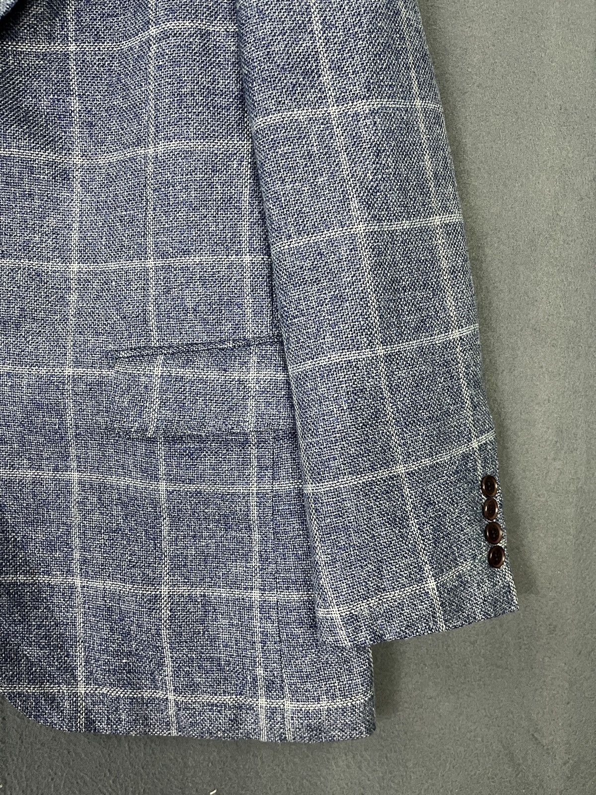 Designer × Loro Piana Loro Piana Plaid Hemp Wool Blazer Size 40R - 5 Thumbnail