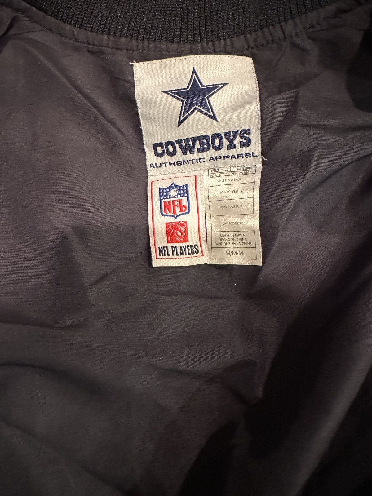 NFL NFL Dallas COWBOYS Romo #9 Jersey Bomber Jacket Men’s MEDIUM Size US M / EU 48-50 / 2 - 7 Thumbnail