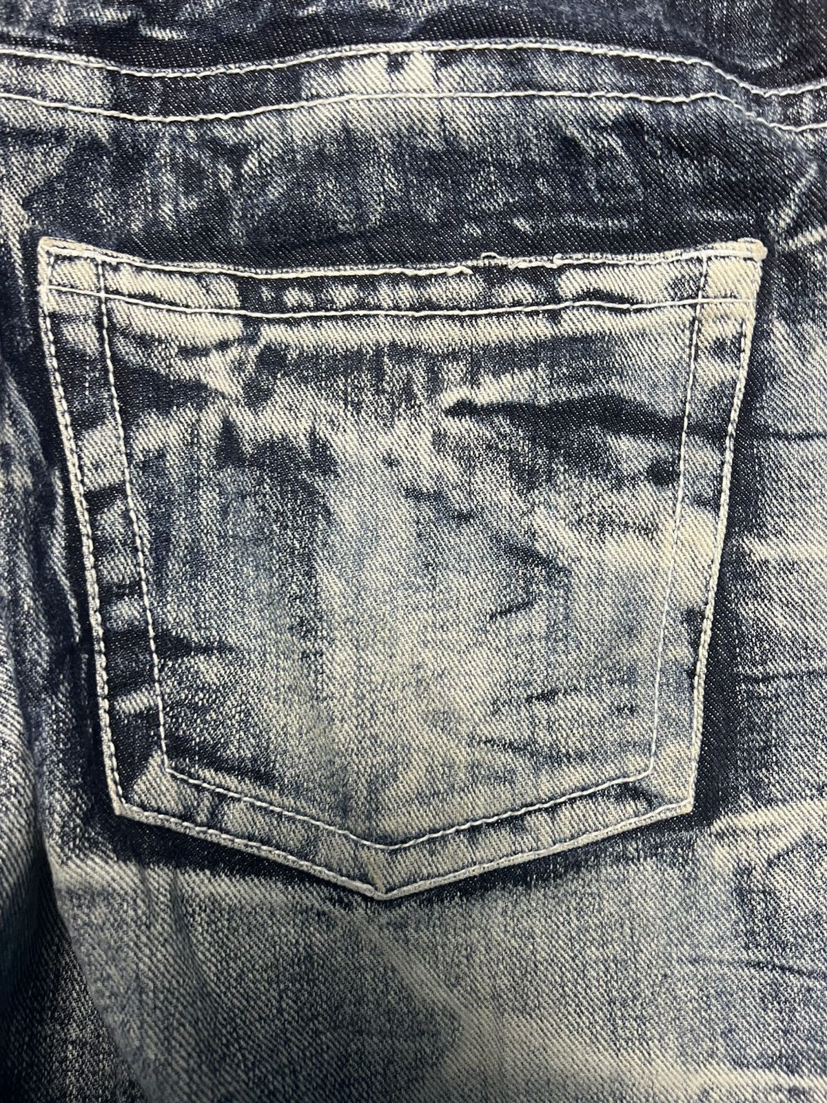 Japanese Brand RARE Distressed Crinkle Denim Jeans (42) Size 33" - 17 Thumbnail