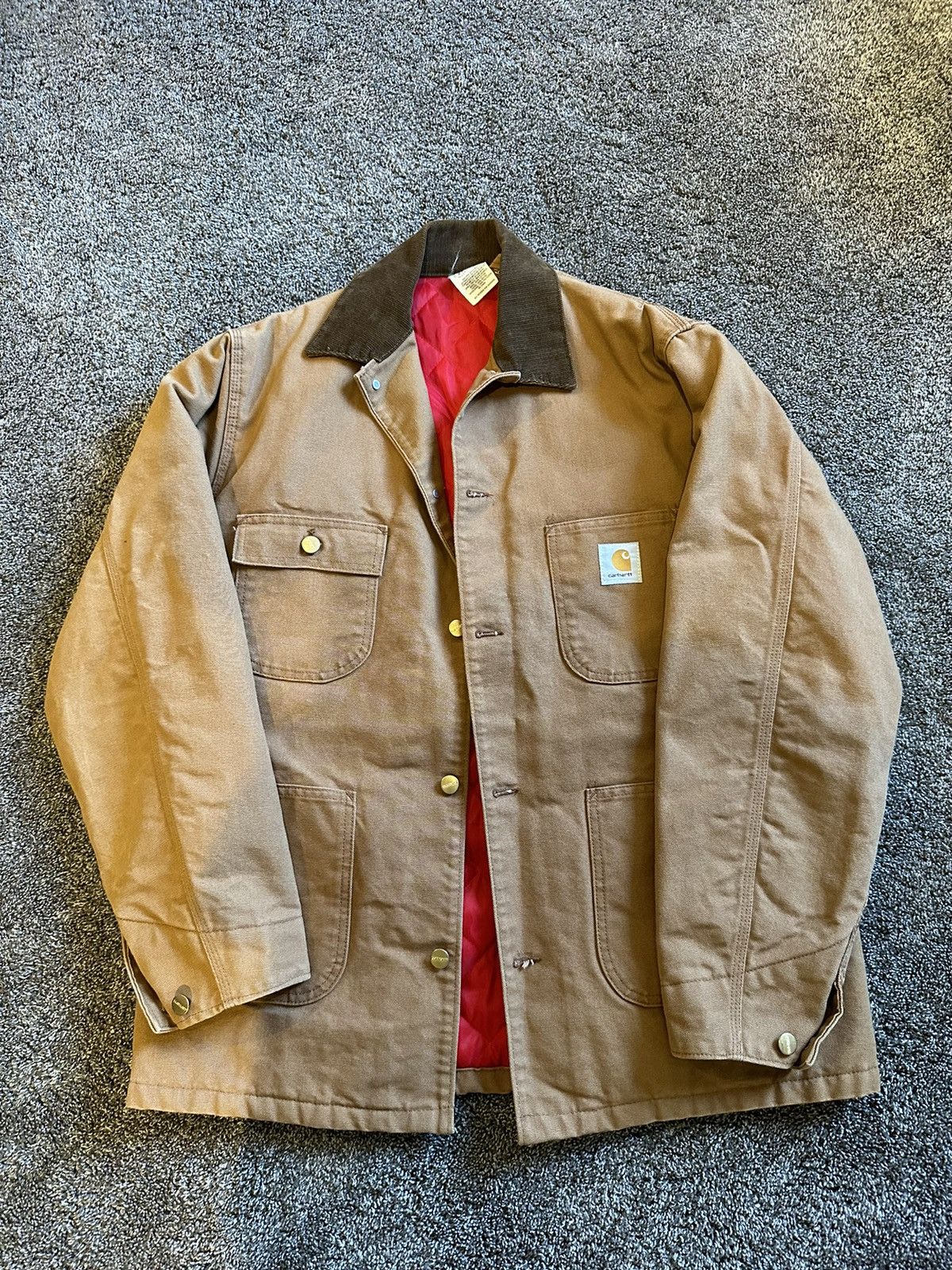 Carhartt hot Chore Coat Blanket Lined Barn Jacket