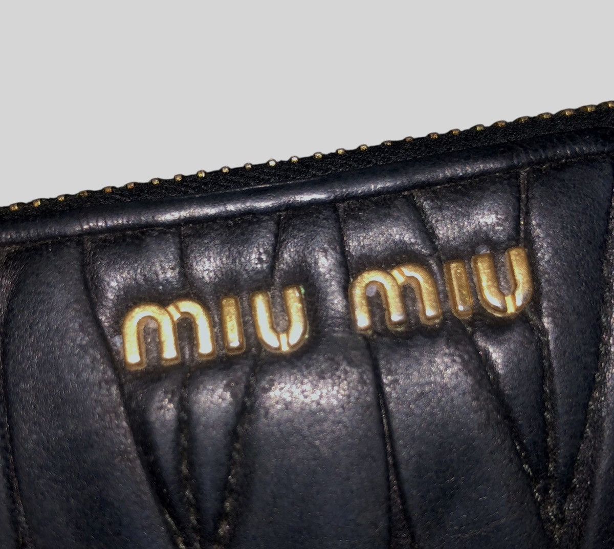 Issey Miyake × Miu Miu × Vintage MIU MIU LONG WALLET SOFT LEATHER ZIPPER WALLET Size ONE SIZE - 4 Thumbnail