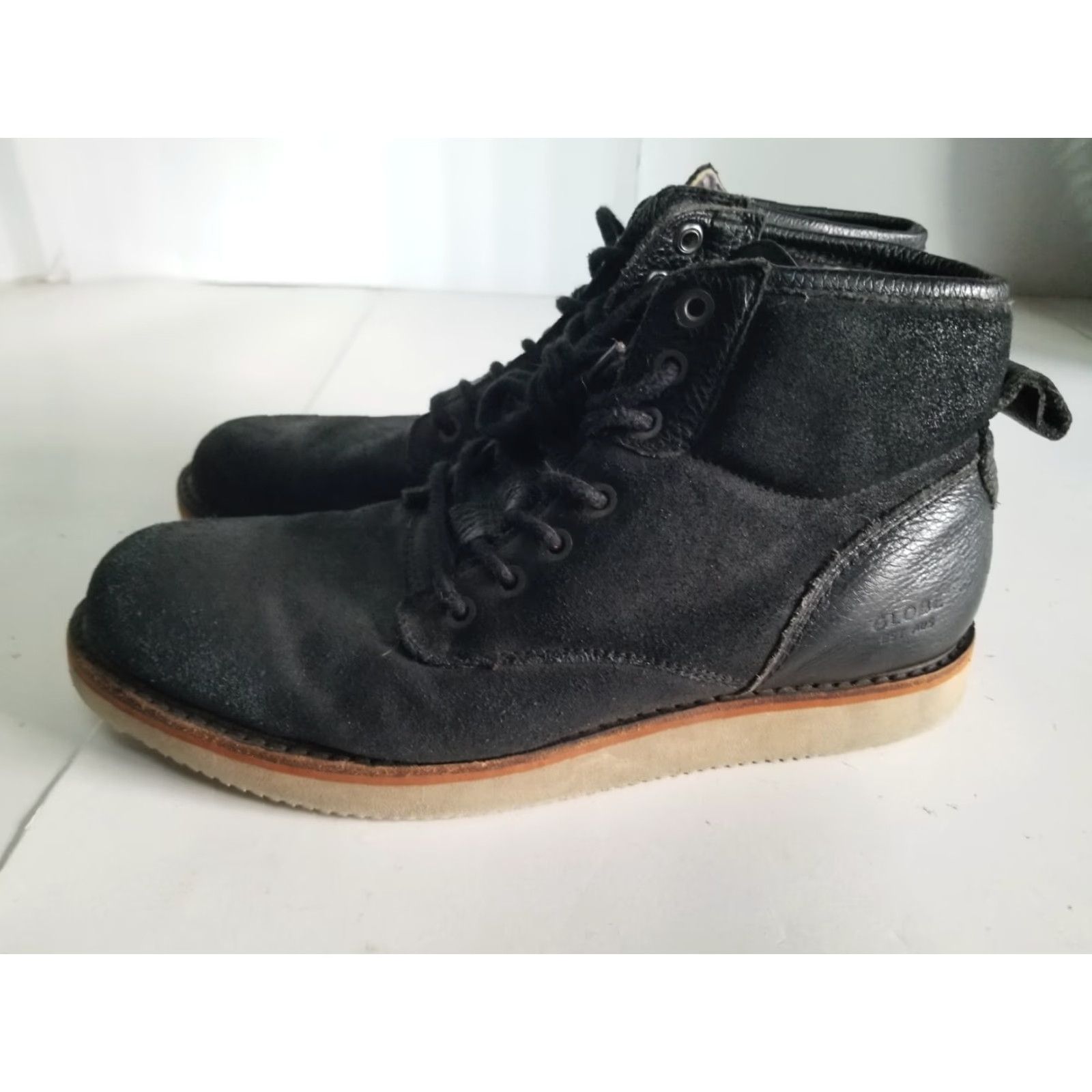 Globe Globe Boots Daley Chukka Leather Black Mens 10 US Lace Up Suede Outsole Non-Slip Cushioned Comfort Size US 9 / EU 42 - 5 Thumbnail